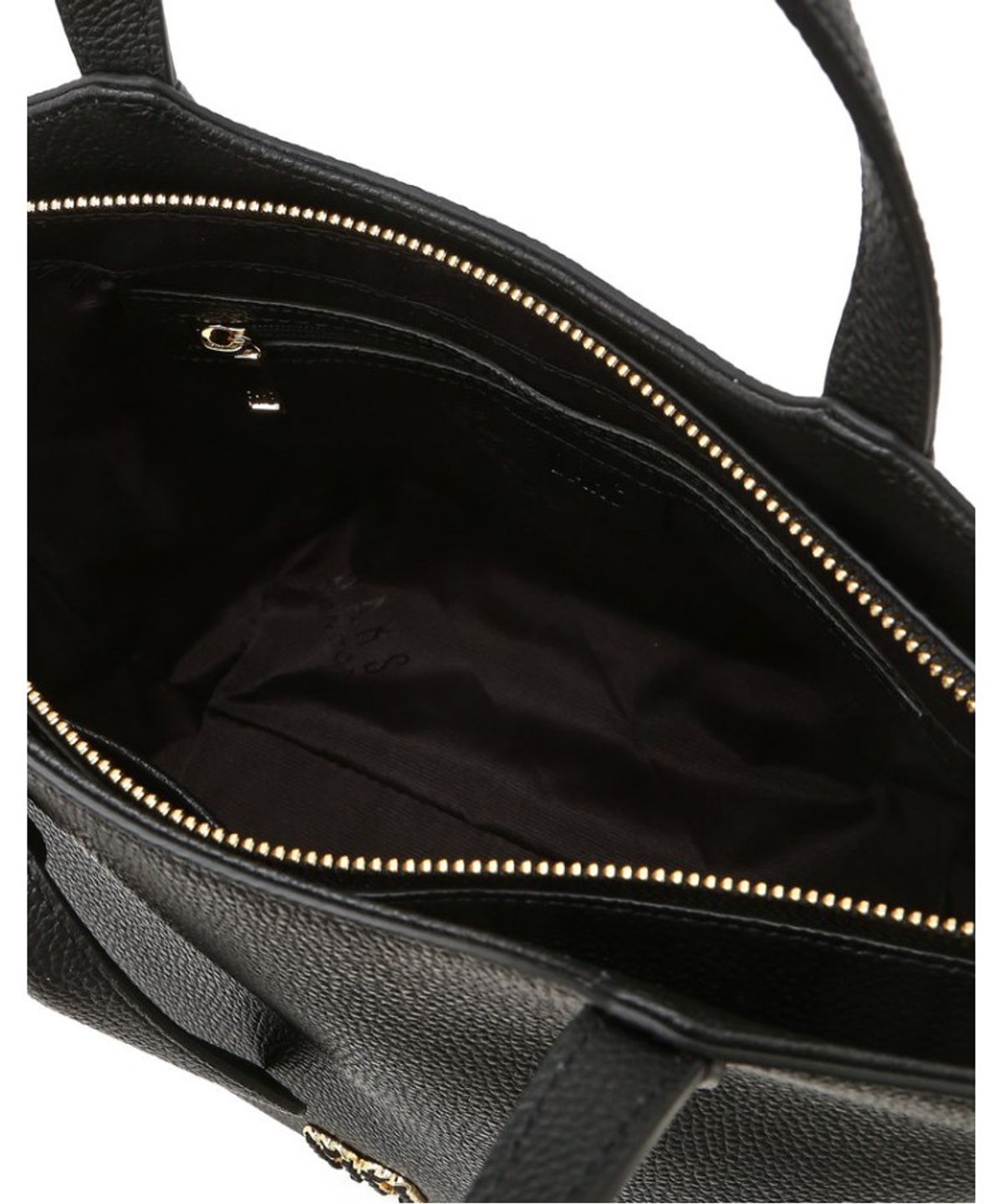 닥스 여성 액세서리(DAKS WOMENS ACCESSORIES) 블랙 천연소가죽 DD포인트 토트백_DCBA6E330BK