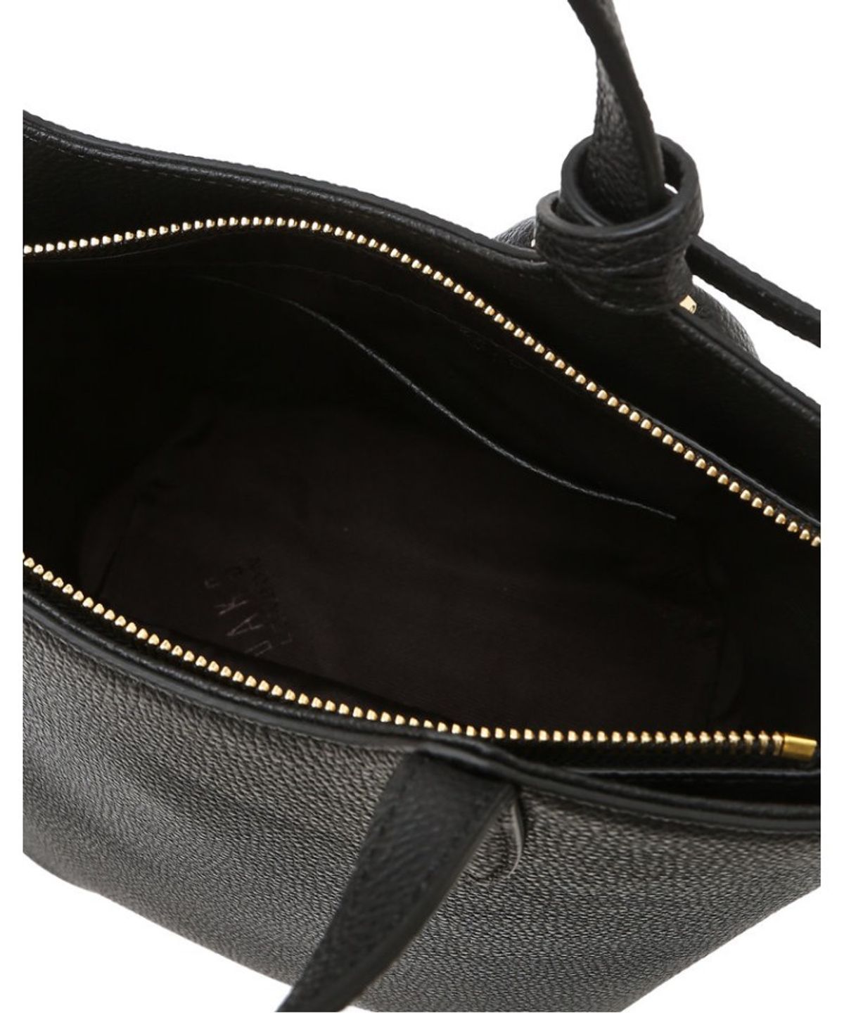 닥스 여성 액세서리(DAKS WOMENS ACCESSORIES) 블랙 천연소가죽 DD포인트 토트백_DCBA6E330BK