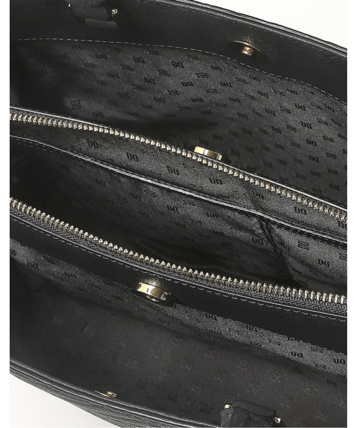 닥스 여성 액세서리(DAKS WOMENS ACCESSORIES) 블랙 칼라일 가죽 스몰 토트백_DCBA6E366BK