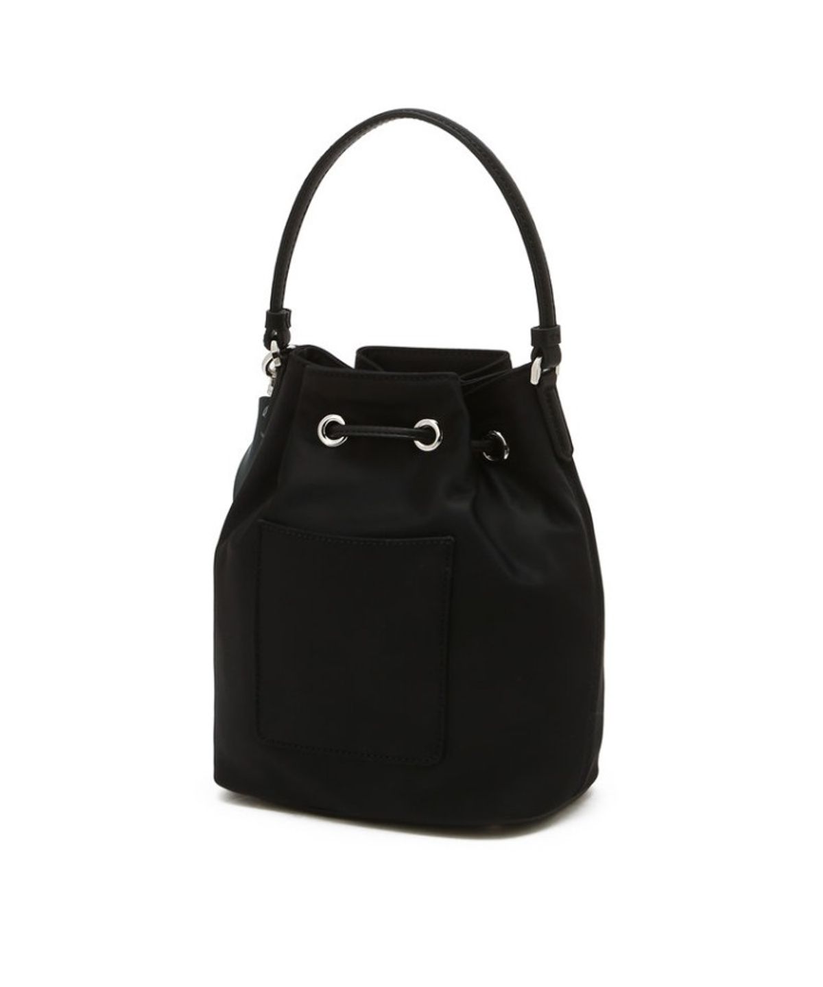 닥스 여성 액세서리(DAKS WOMENS ACCESSORIES) 블랙 플라워 참장식 나일론 드로우스트링백_DCBA6E524BK