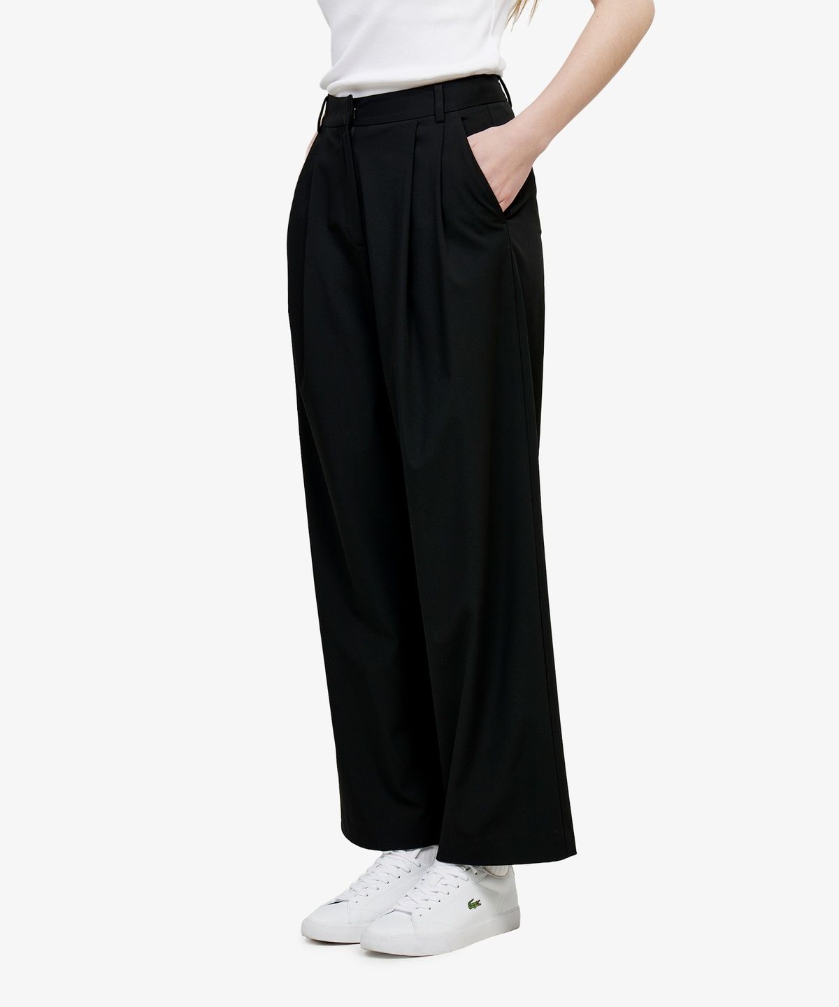 라코스테(LACOSTE) 여성 스프링 턱 팬츠 HF115E-56G 031