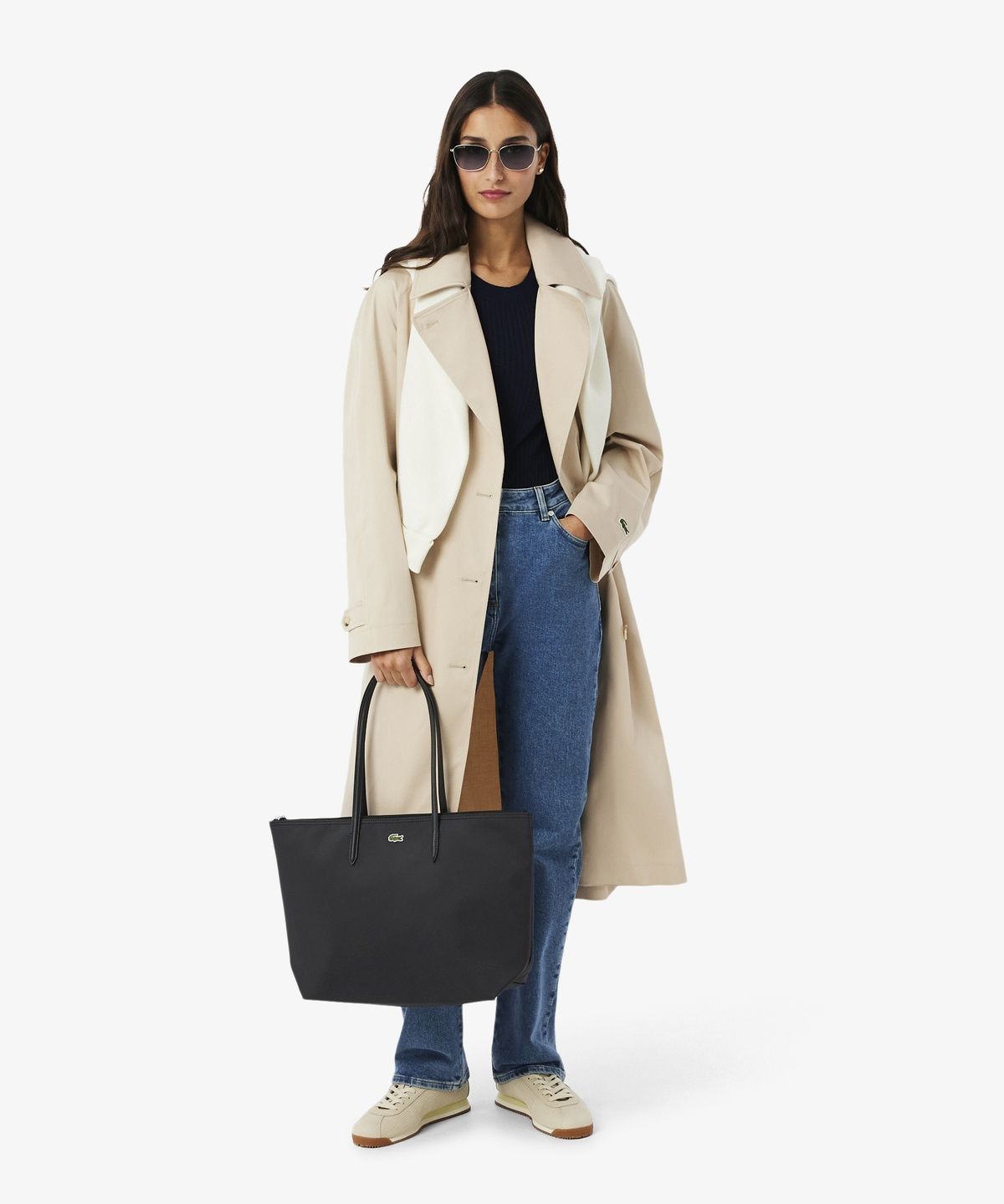 라코스테(LACOSTE) 여성 L.12.12 컨셉 가로형 라지 쇼퍼백 NF1888P56G 000