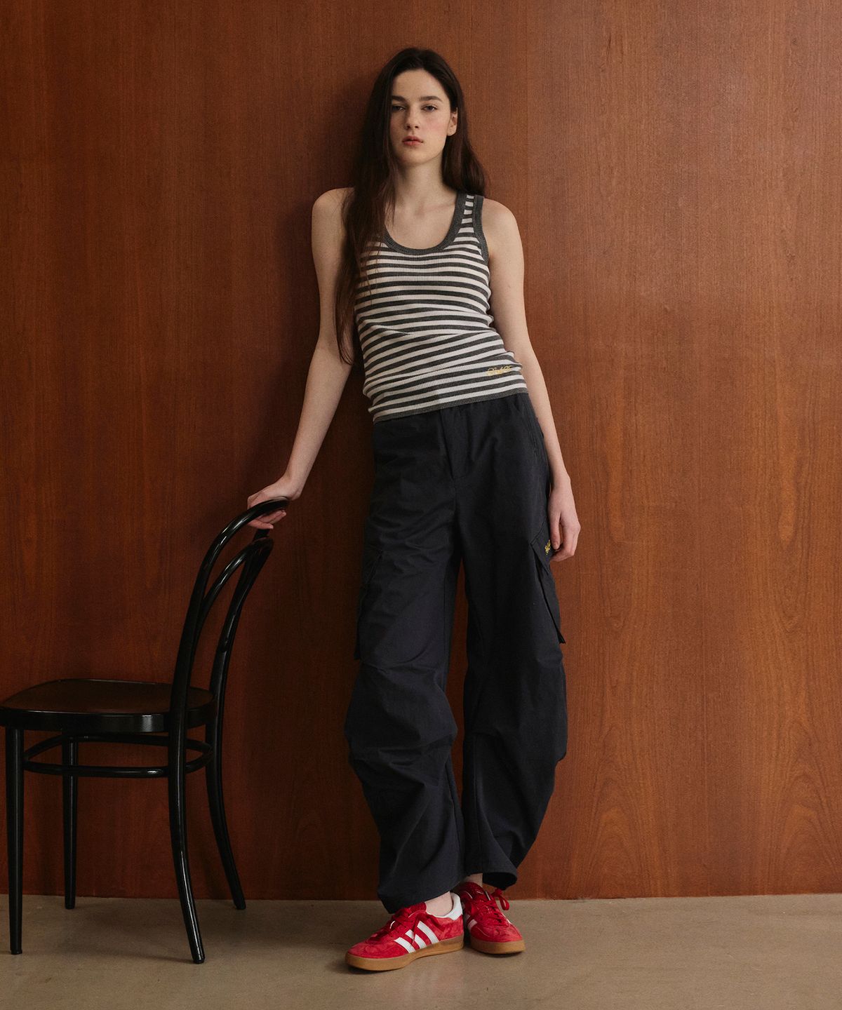 스튜디오앤파르크(STUDIO&PARC) Cargo Dart Pants_Charcoal