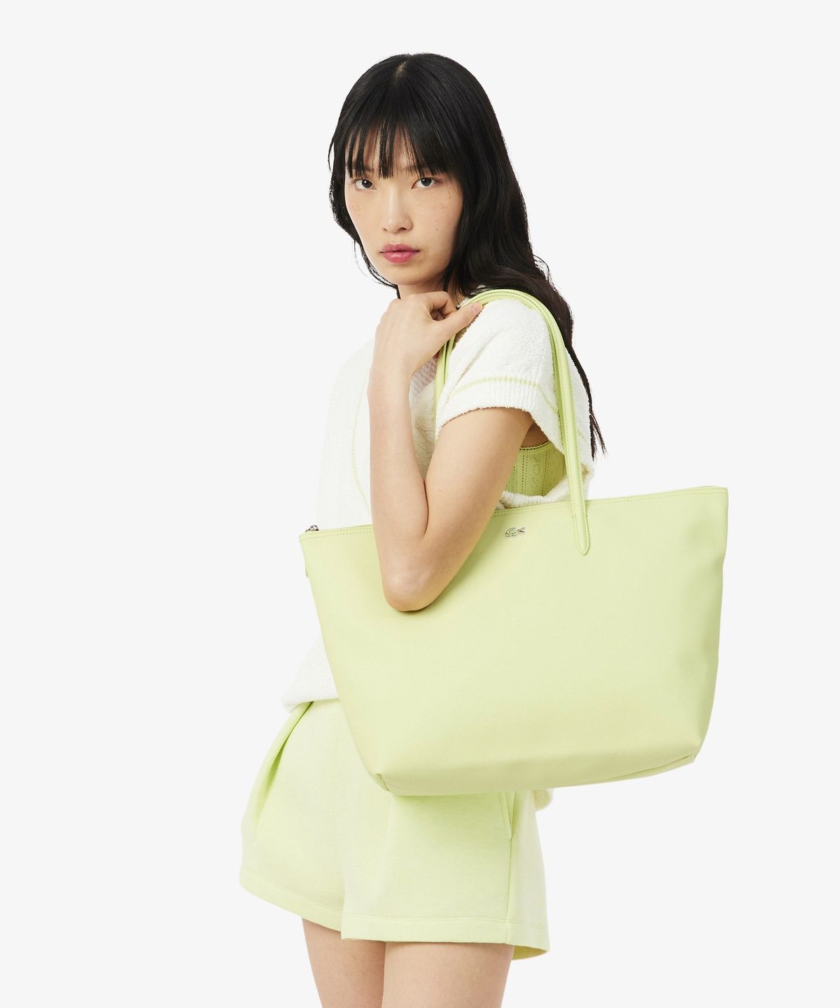 라코스테(LACOSTE) 여성 L.12.12 컨셉 가로형 라지 쇼퍼백 NF1888P56G R84