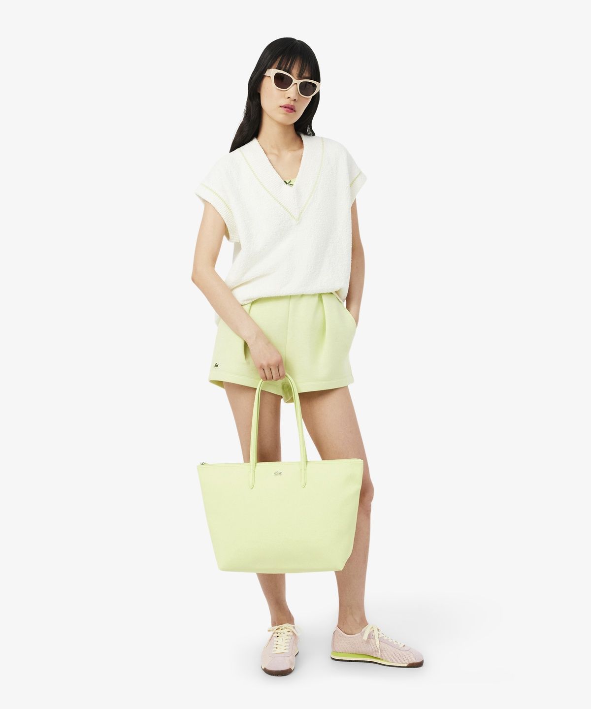 라코스테(LACOSTE) 여성 L.12.12 컨셉 가로형 라지 쇼퍼백 NF1888P56G R84