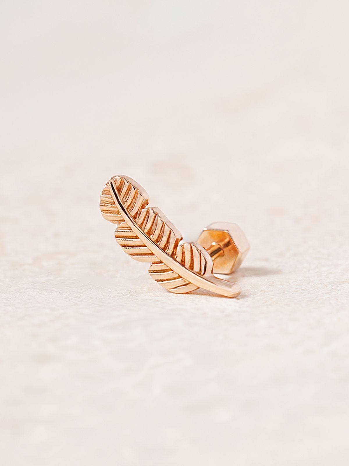 미니멀피어싱(MINIMALPIERCING) 14K 18K 골든 페더 피어싱