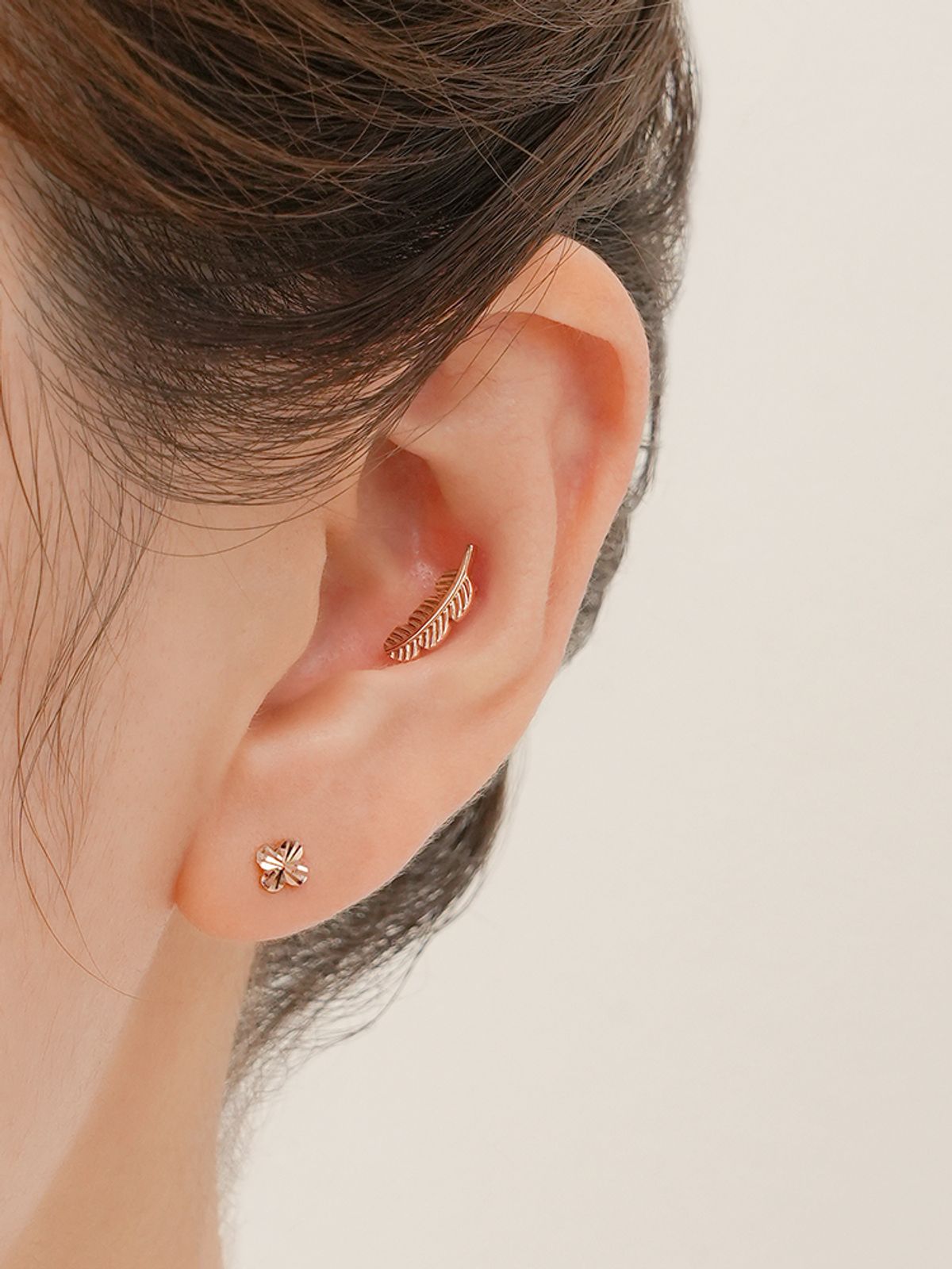 미니멀피어싱(MINIMALPIERCING) 14K 18K 골든 페더 피어싱