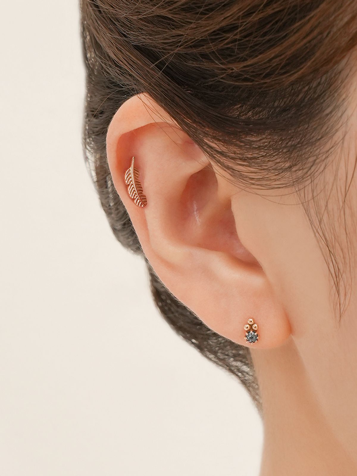 미니멀피어싱(MINIMALPIERCING) 14K 18K 골든 페더 피어싱