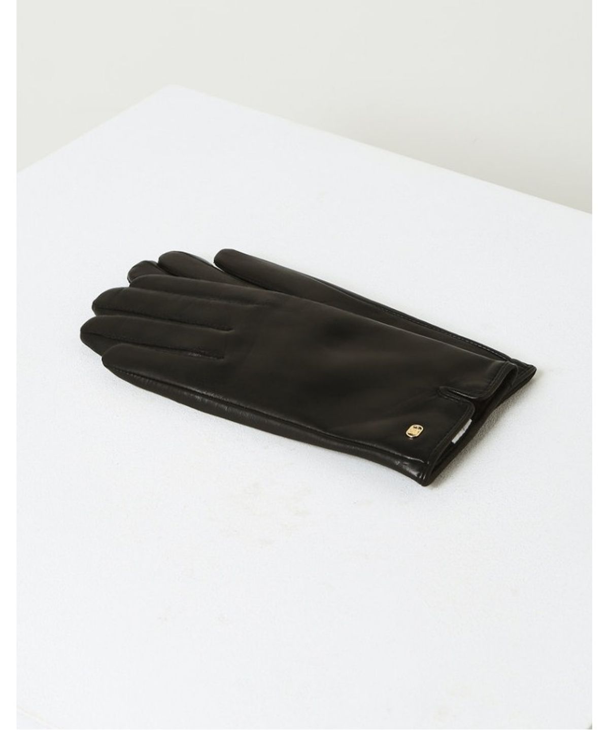 닥스 여성 액세서리(DAKS WOMENS ACCESSORIES) 심플 DD 솔리드 양가죽 장갑 블랙_DCGV5F300BK