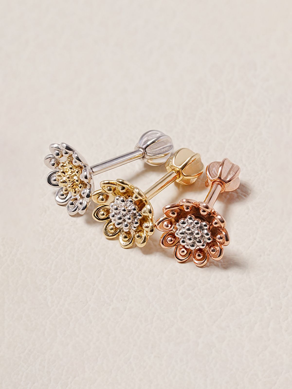 미니멀피어싱(MINIMALPIERCING) 14K 썬플라워 블룸 피어싱