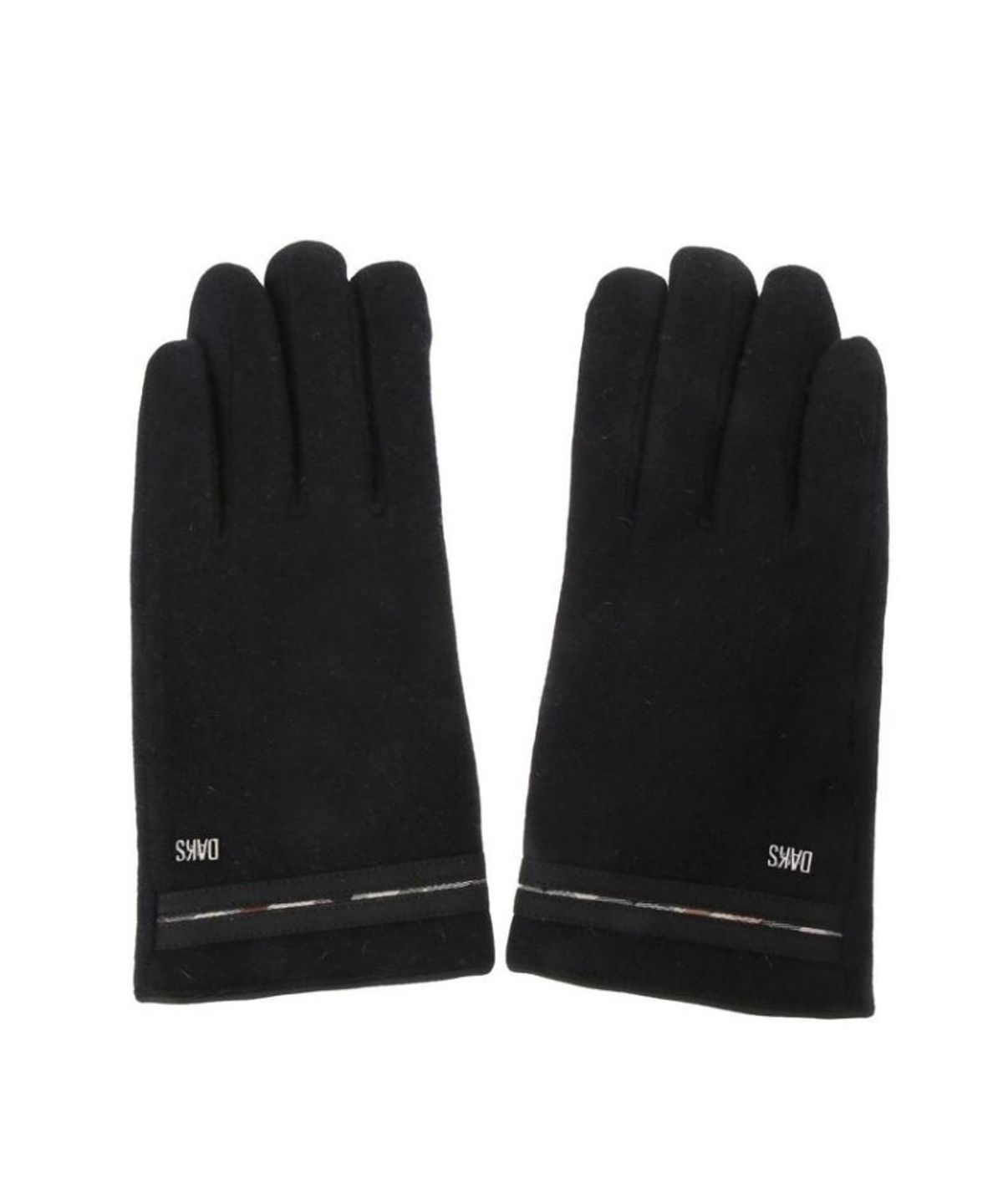 닥스 여성 액세서리(DAKS WOMENS ACCESSORIES) 블랙 울 DAKS로고 스마트폰터치 장갑_DCGV5F100BK