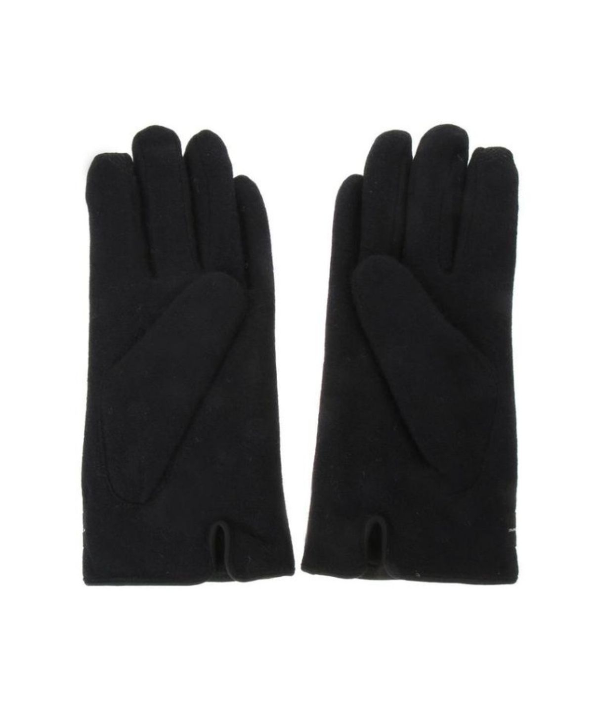 닥스 여성 액세서리(DAKS WOMENS ACCESSORIES) 블랙 울 DAKS로고 스마트폰터치 장갑_DCGV5F100BK