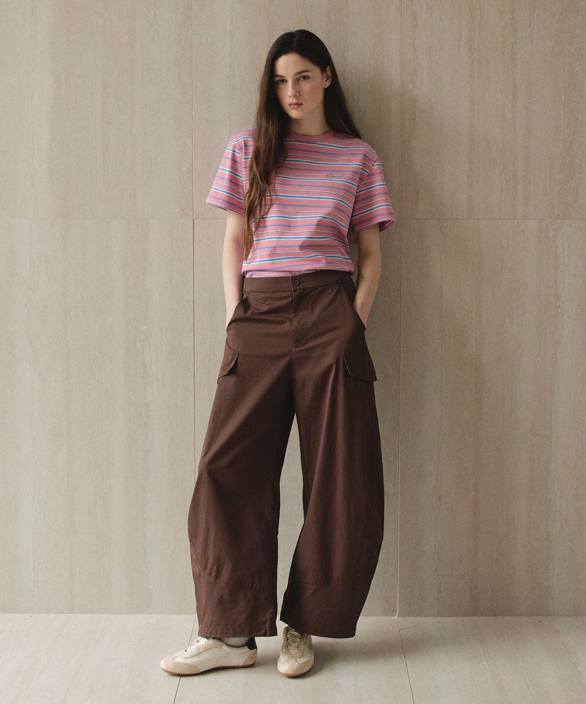 스튜디오앤파르크(STUDIO&PARC) Cargo Cutline Pants_Brown