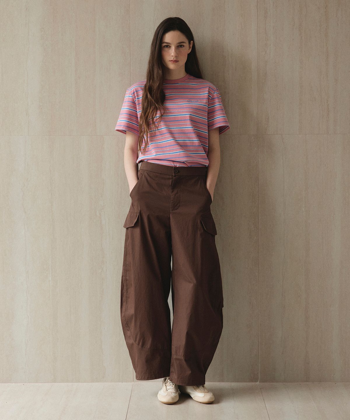 스튜디오앤파르크(STUDIO&PARC) Cargo Cutline Pants_Brown