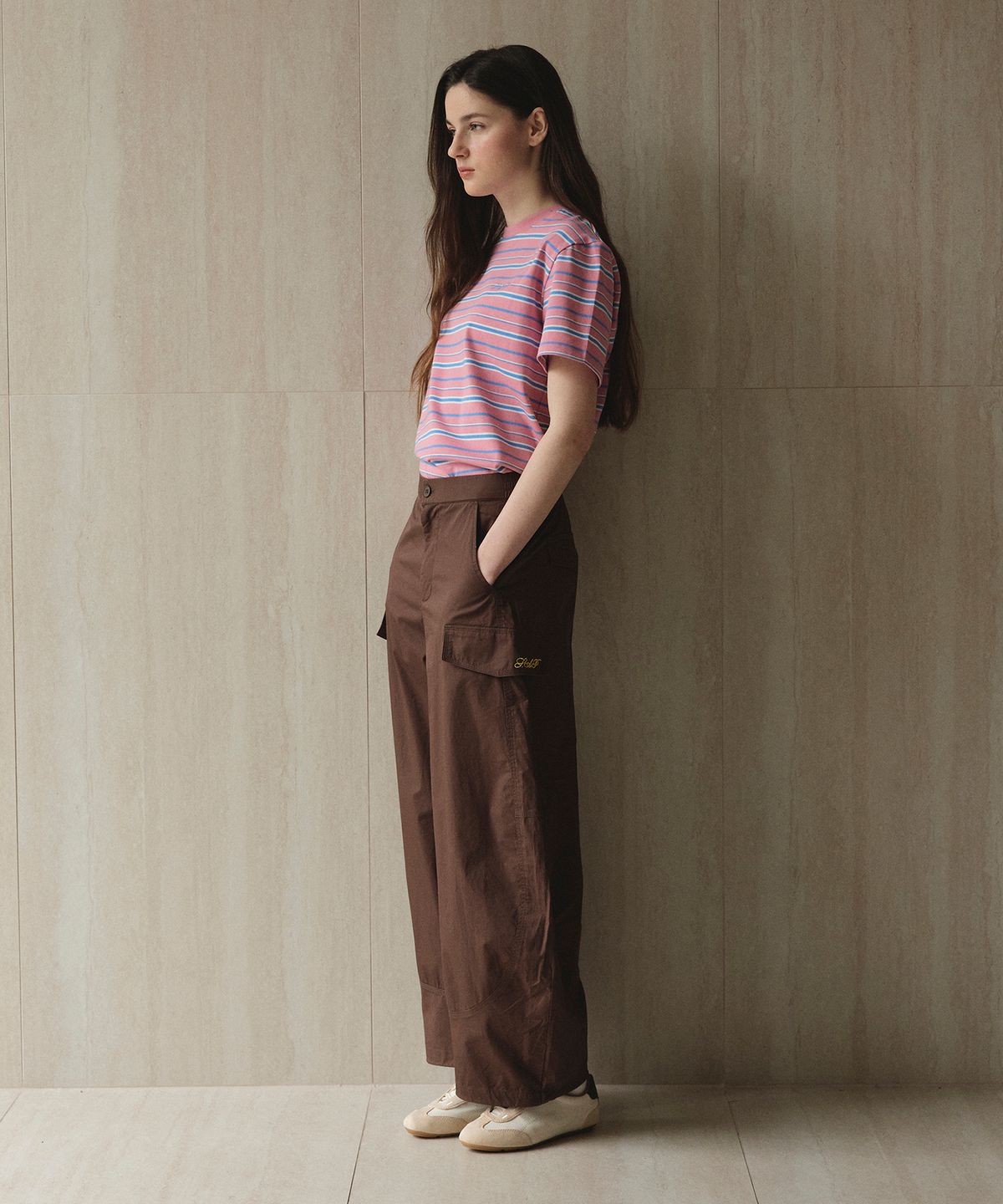 스튜디오앤파르크(STUDIO&PARC) Cargo Cutline Pants_Brown