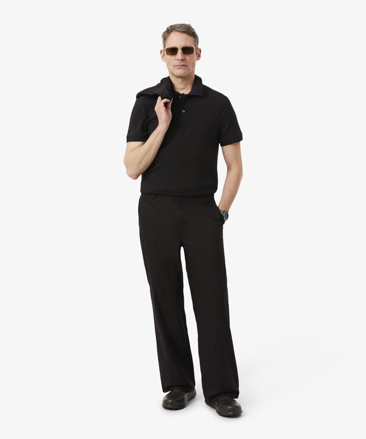 라코스테(LACOSTE) 남성 립조직 반팔 폴로 셔츠 DH2195-56G 3LA