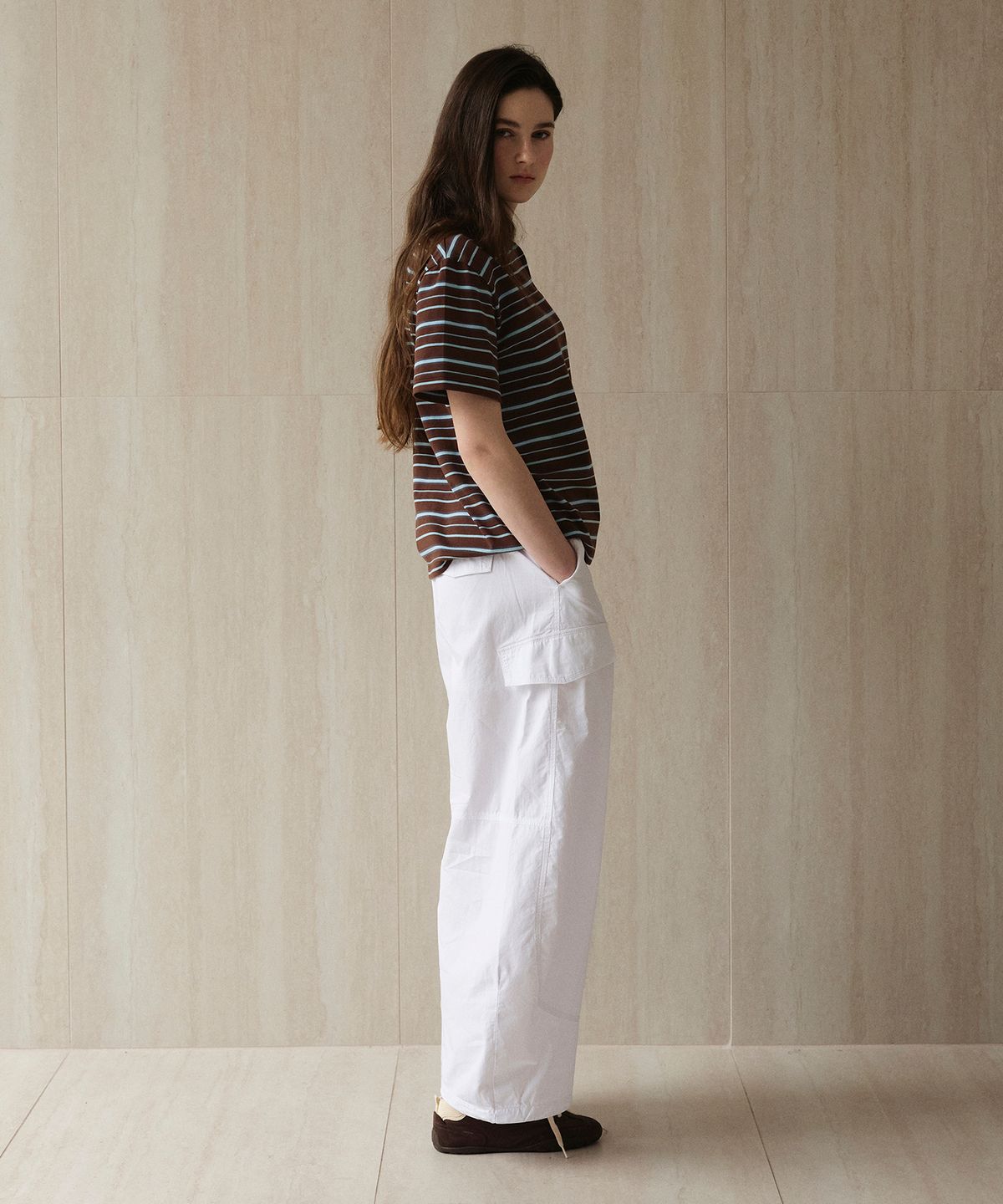 스튜디오앤파르크(STUDIO&PARC) Cargo Cutline Pants_White