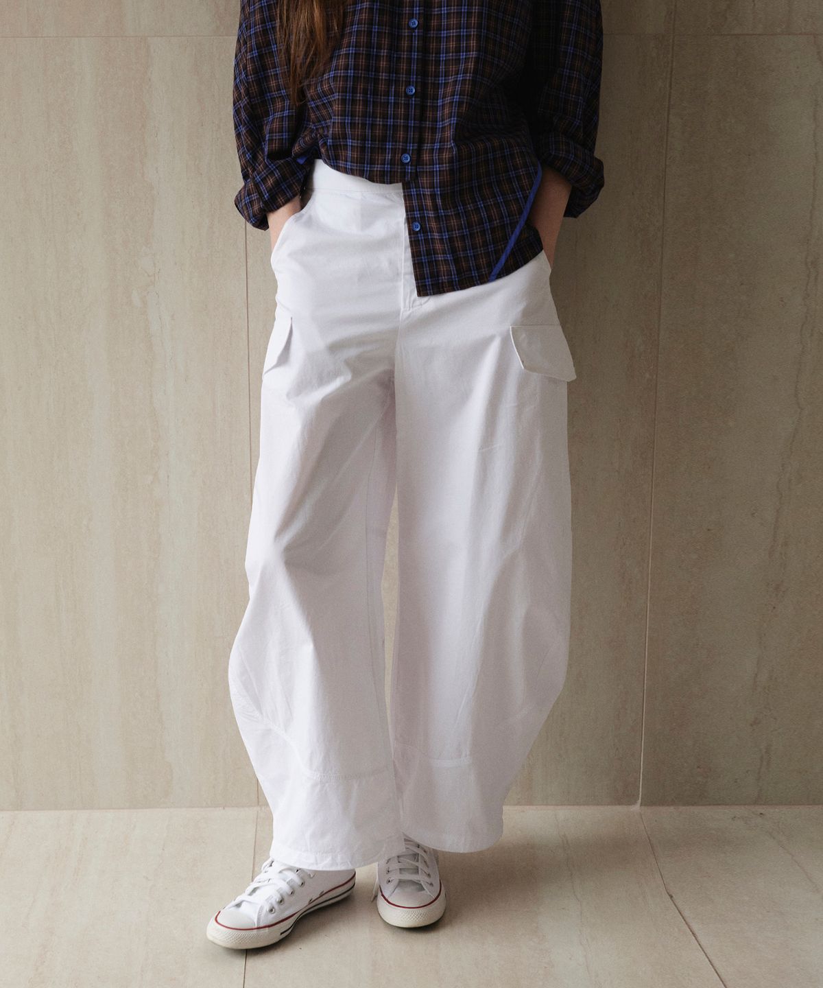 스튜디오앤파르크(STUDIO&PARC) Cargo Cutline Pants_White