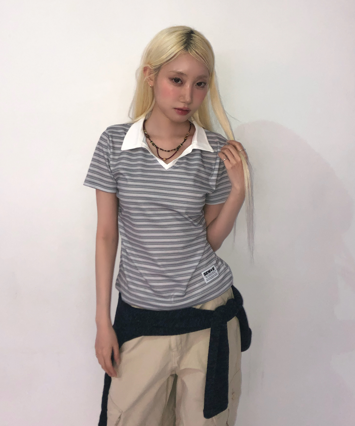 쏘비(SEW-B) 소프트 세미크롭 카라티 [솔트 그레이]