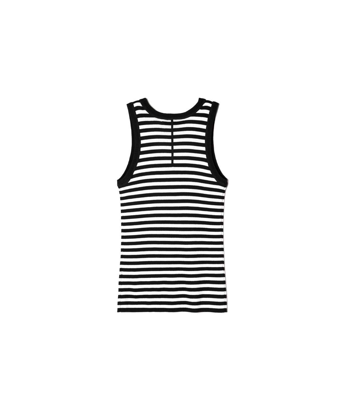 스튜디오앤파르크(STUDIO&PARC) Wool 100% Striped Knit Sleeveless_Black