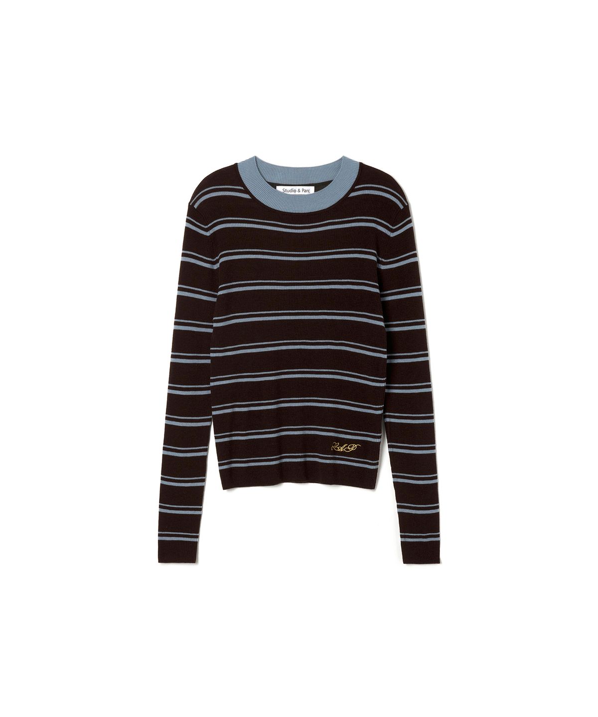 스튜디오앤파르크(STUDIO&PARC) Wool 100% Striped Knit_Brown