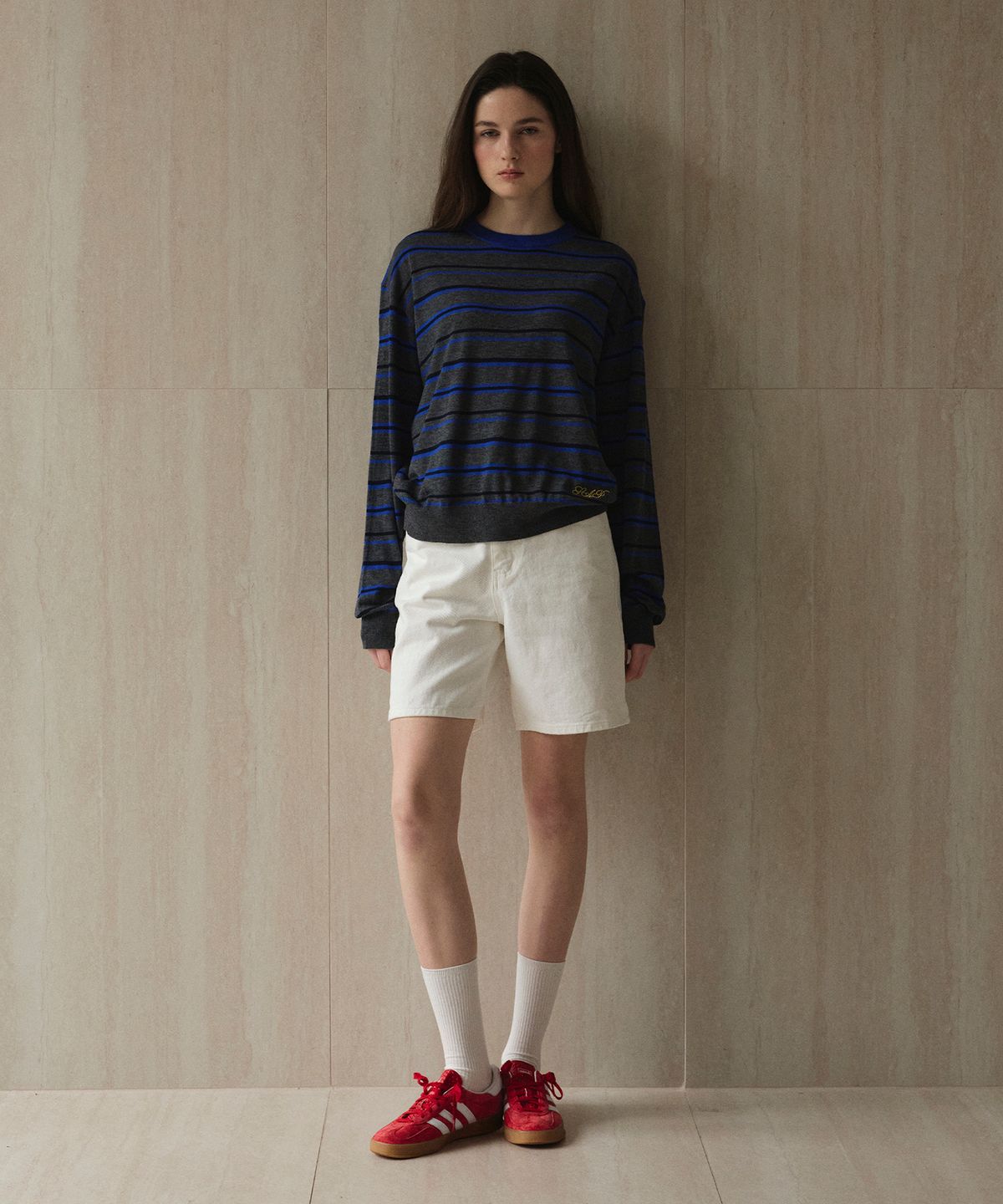 스튜디오앤파르크(STUDIO&PARC) Multi Striped Knit_Grey