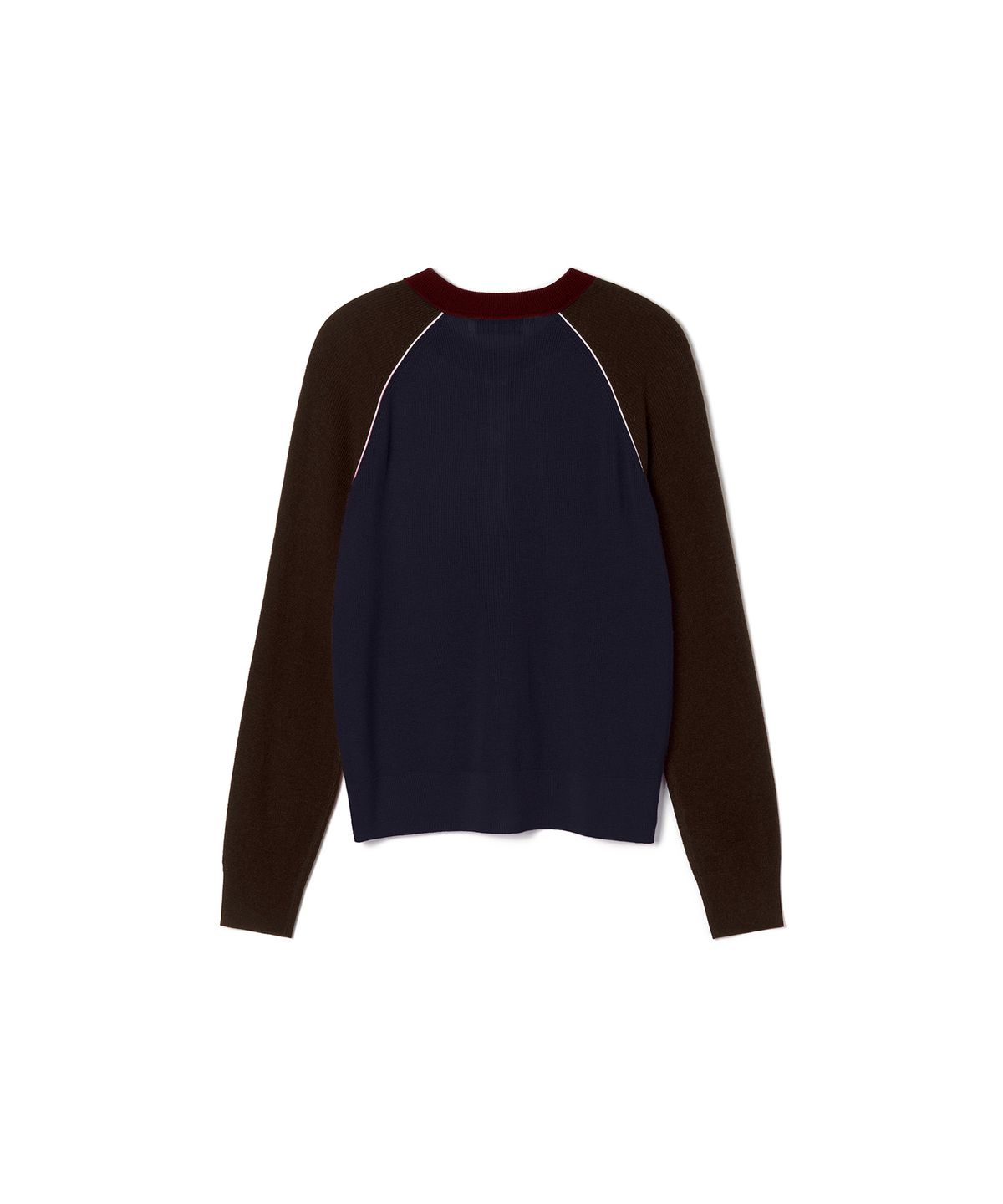 스튜디오앤파르크(STUDIO&PARC) Raglan Contrast Sleeve Cardigan_Navy