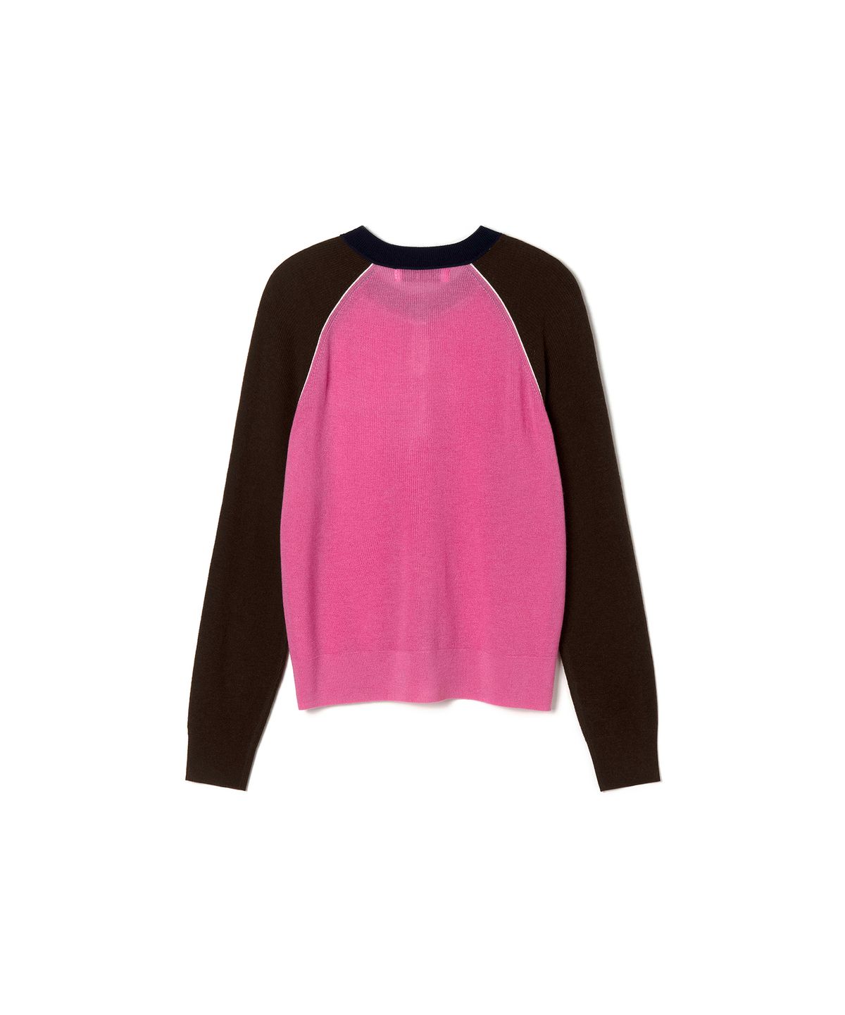 스튜디오앤파르크(STUDIO&PARC) Raglan Contrast Sleeve Cardigan_Pink