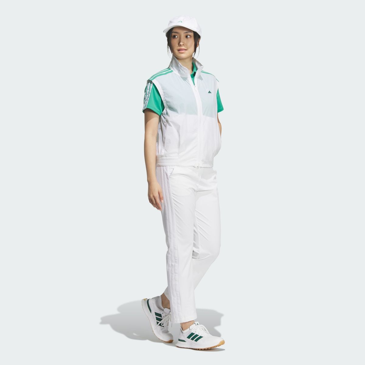 아디다스 골프(ADIDAS GOLF) 3-스트라이프 우븐 베스트 KD7203
