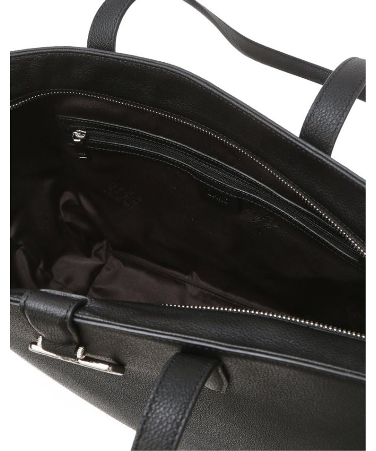 닥스 여성 액세서리(DAKS WOMENS ACCESSORIES) 블랙 소가죽 숄더백 L_DCBA5F257BK