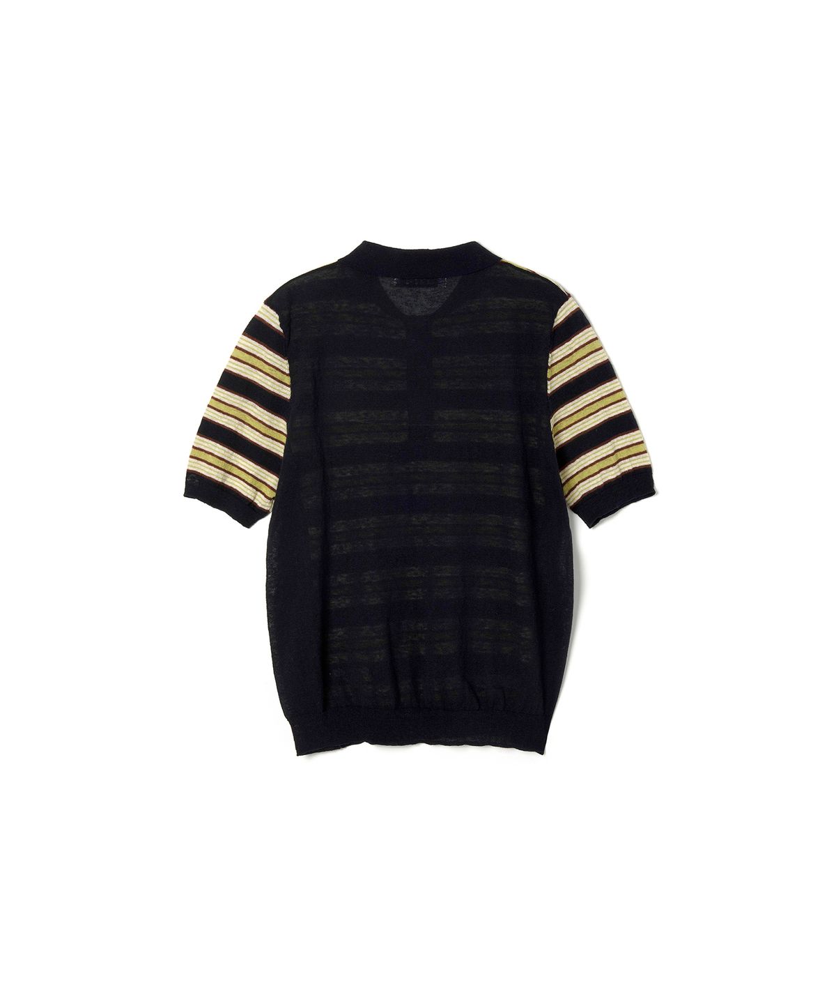 스튜디오앤파르크(STUDIO&PARC) Striped Collar Short Sleeve Knit_Navy