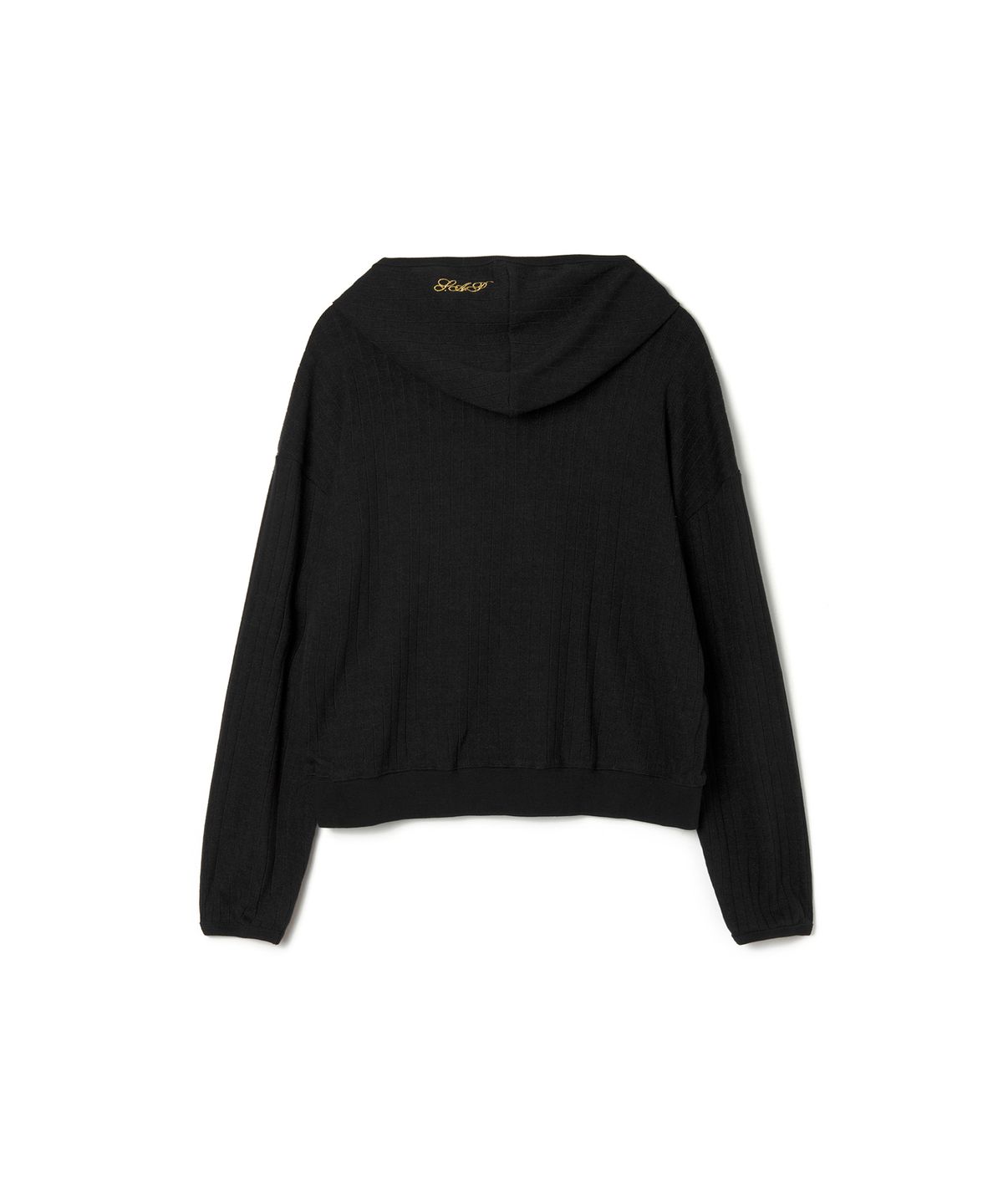 스튜디오앤파르크(STUDIO&PARC) Line Textured Hooded T-Shirt_Charcoal