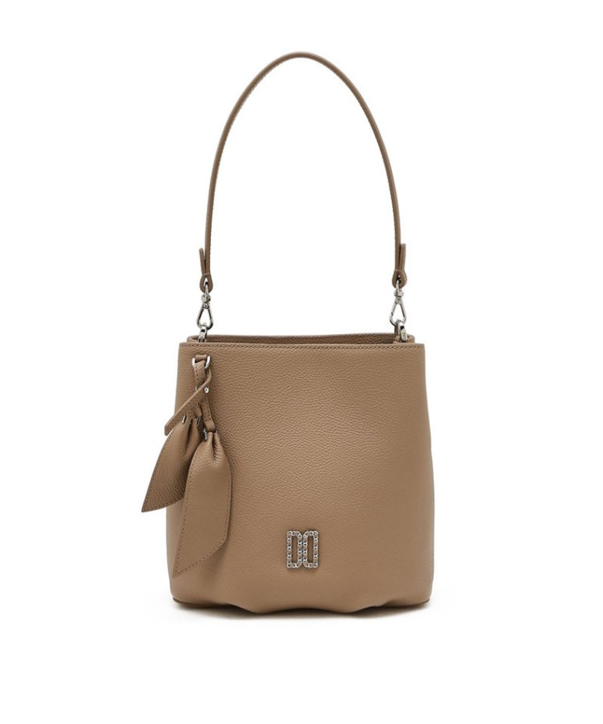닥스 여성 액세서리(DAKS WOMENS ACCESSORIES) 베이지 천연소가죽 DD포인트 버킷형 숄더백_DCBA6E342I2