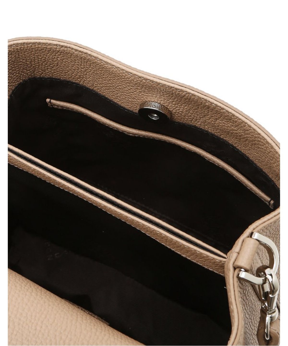 닥스 여성 액세서리(DAKS WOMENS ACCESSORIES) 베이지 천연소가죽 DD포인트 버킷형 숄더백_DCBA6E342I2