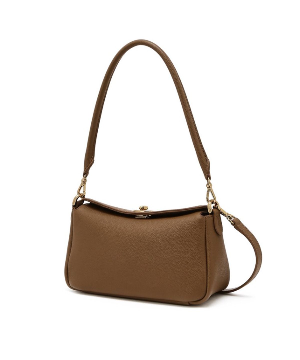 닥스 여성 액세서리(DAKS WOMENS ACCESSORIES) 브라운 O 락장식 플랩형 숄더백 S_DCBA6E962W2