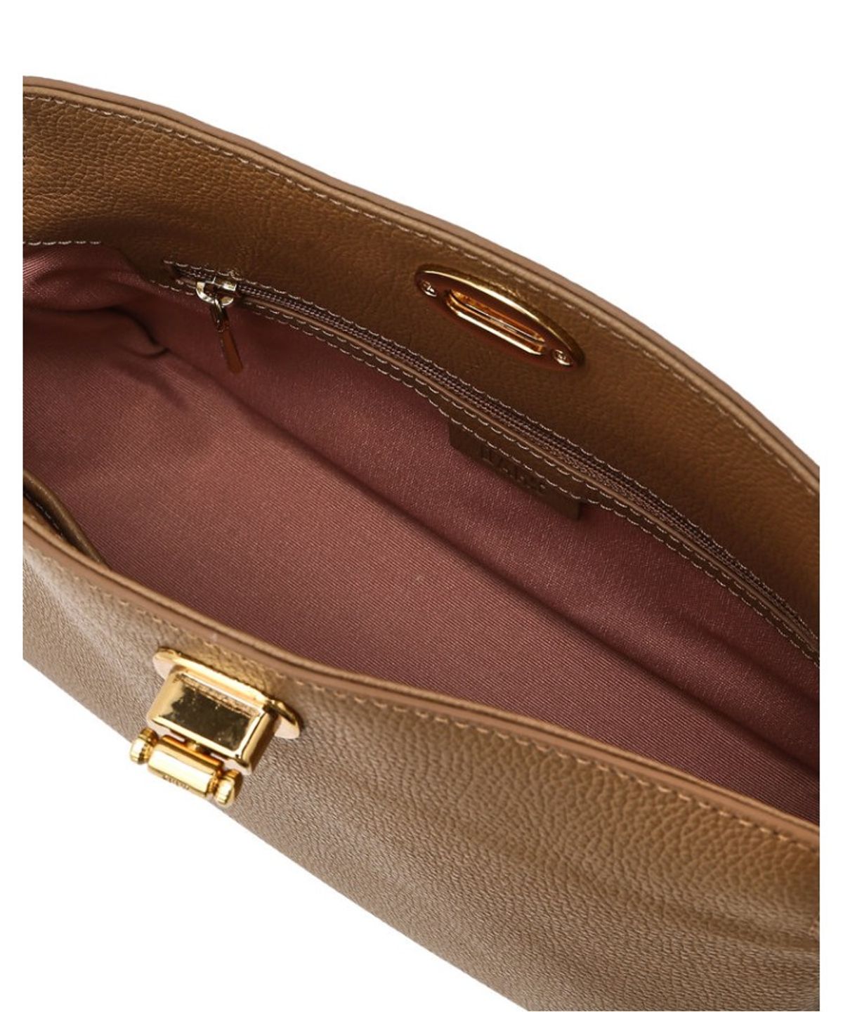 닥스 여성 액세서리(DAKS WOMENS ACCESSORIES) 브라운 O 락장식 플랩형 숄더백 S_DCBA6E962W2
