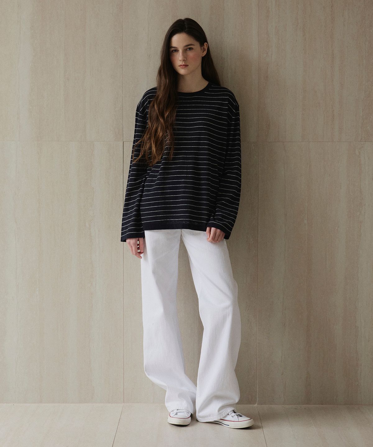 스튜디오앤파르크(STUDIO&PARC) Striped Knit_Navy