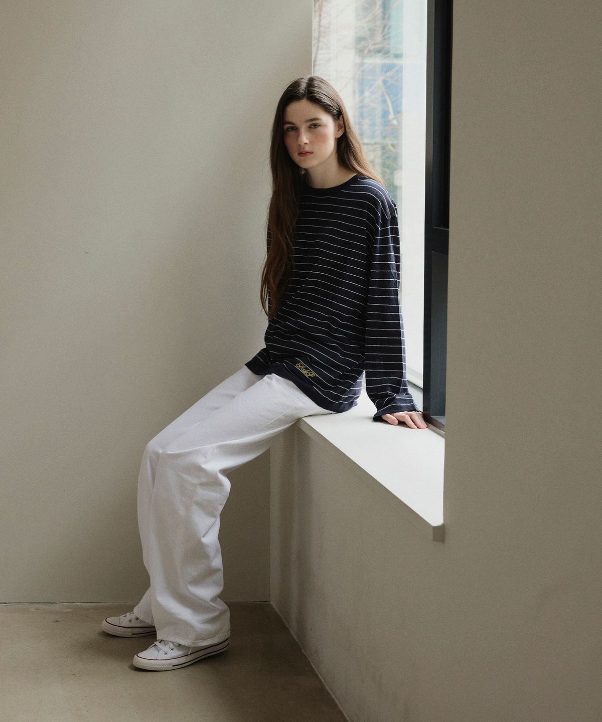 스튜디오앤파르크(STUDIO&PARC) Striped Knit_Navy