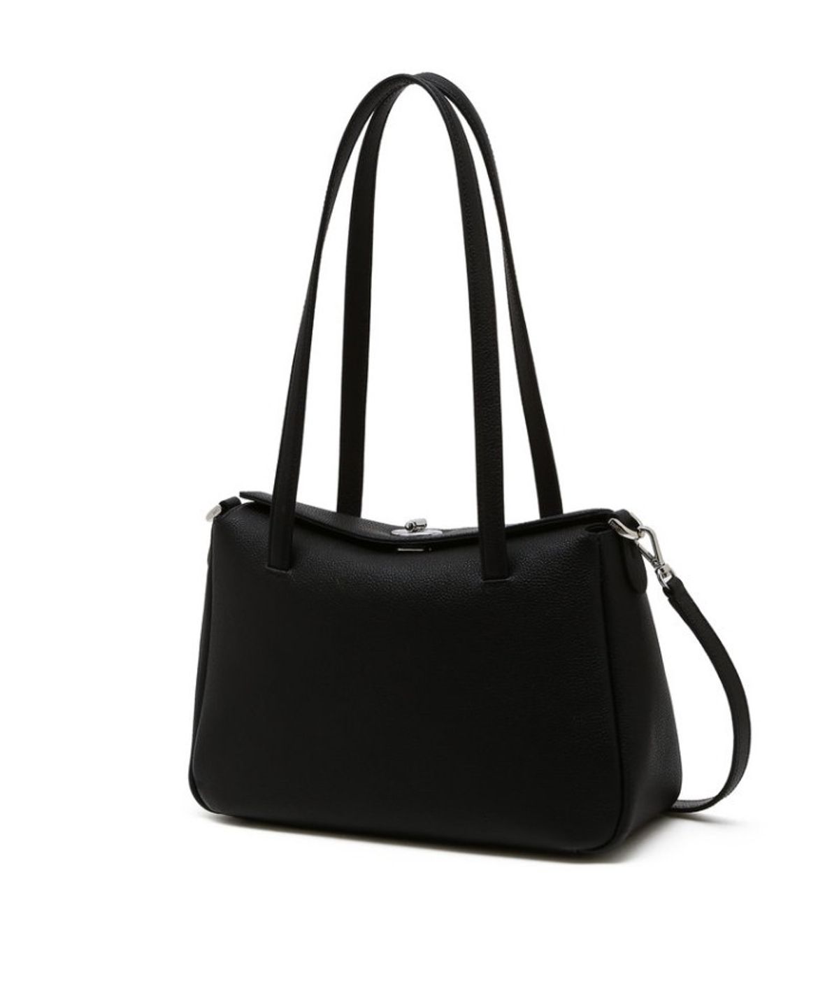 닥스 여성 액세서리(DAKS WOMENS ACCESSORIES) 블랙 O 락장식 플랩형 숄더백 M_DCBA6E941BK