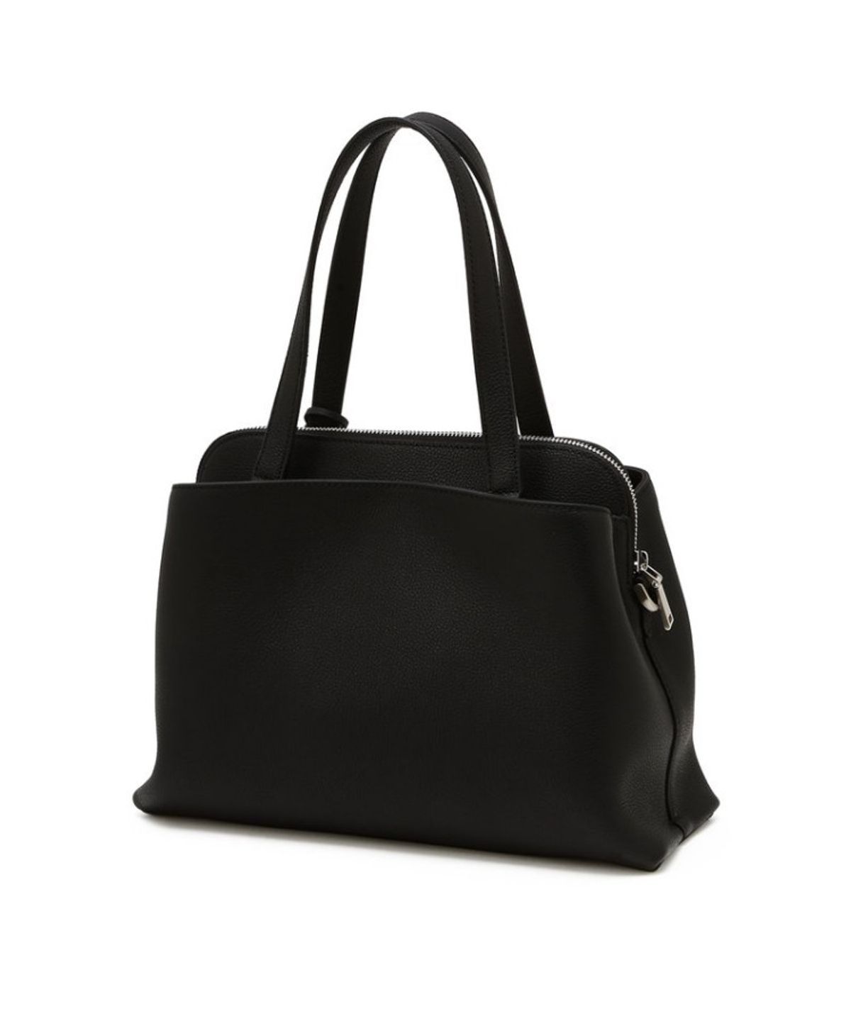 닥스 여성 액세서리(DAKS WOMENS ACCESSORIES) 블랙 소가죽 체크 장식 포인트 토트 겸 숄더백_DCBA6E168BK