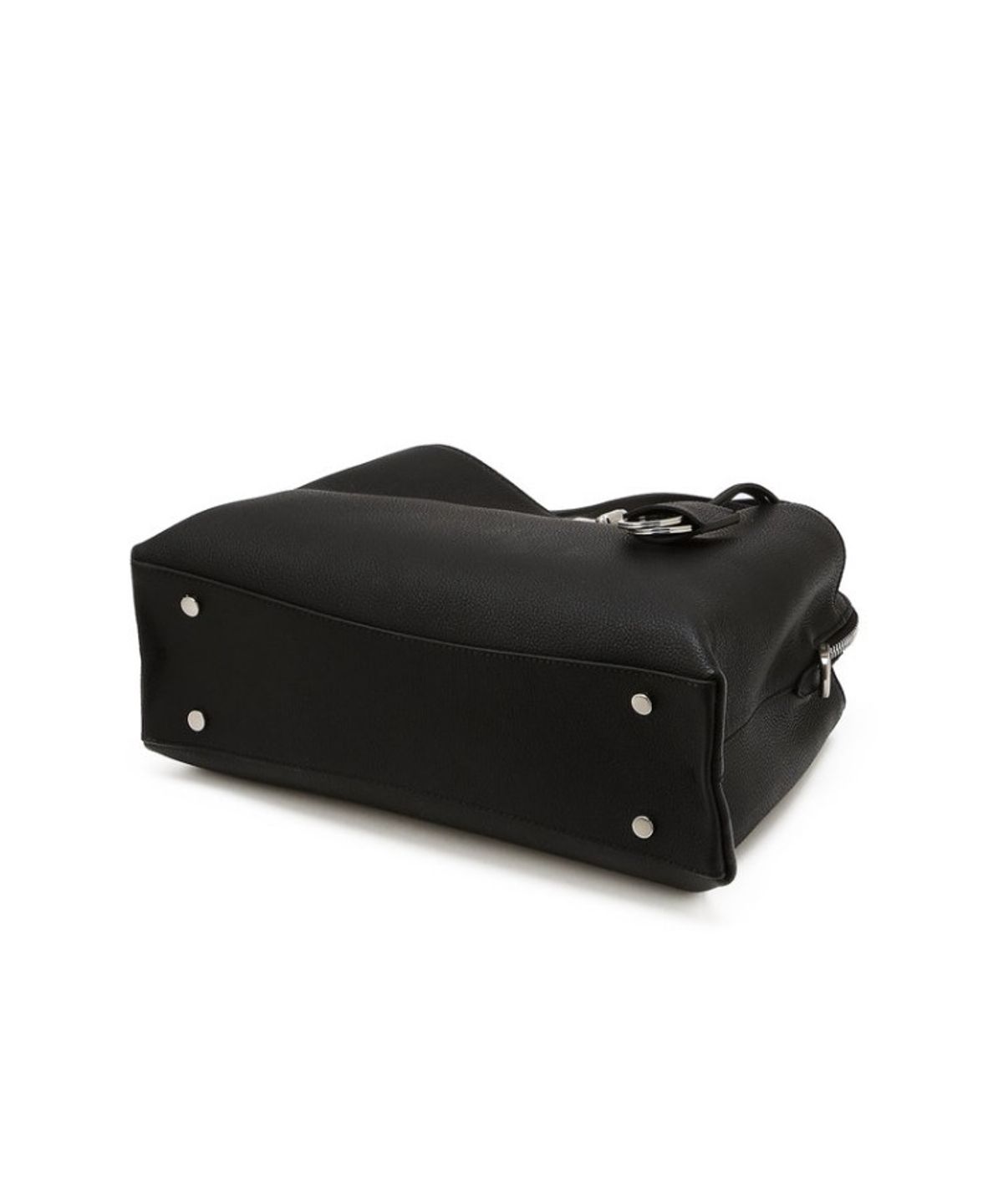 닥스 여성 액세서리(DAKS WOMENS ACCESSORIES) 블랙 소가죽 체크 장식 포인트 토트 겸 숄더백_DCBA6E168BK