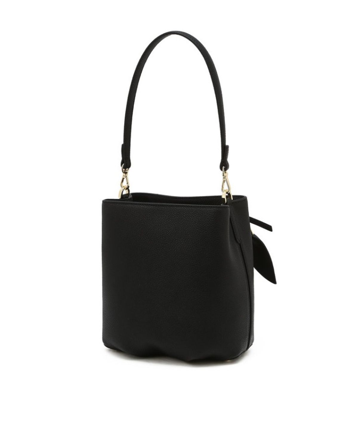 닥스 여성 액세서리(DAKS WOMENS ACCESSORIES) 블랙 천연소가죽 DD포인트 버킷형 숄더백_DCBA6E332BK