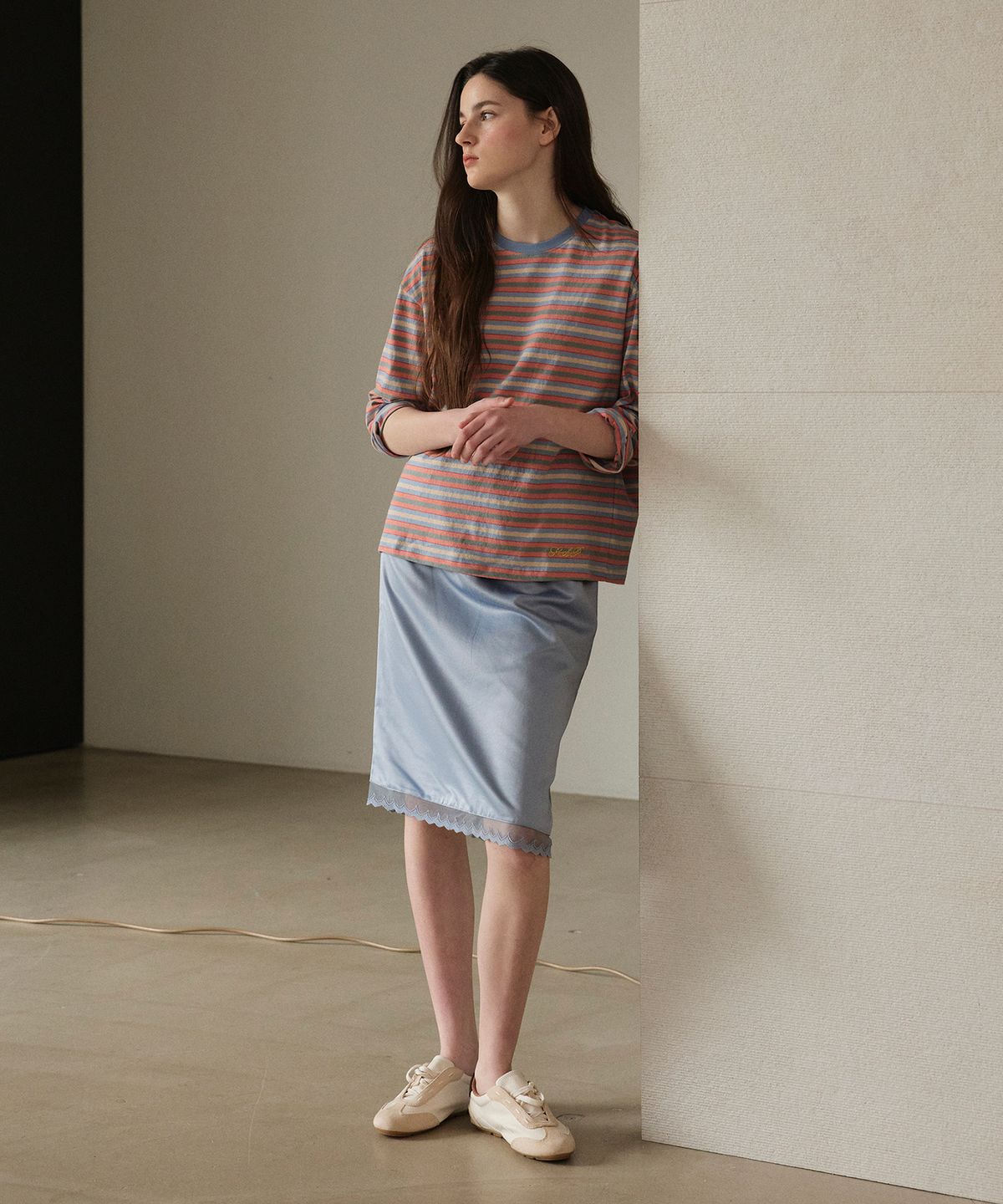 스튜디오앤파르크(STUDIO&PARC) Multi Striped T-Shirt_Blue