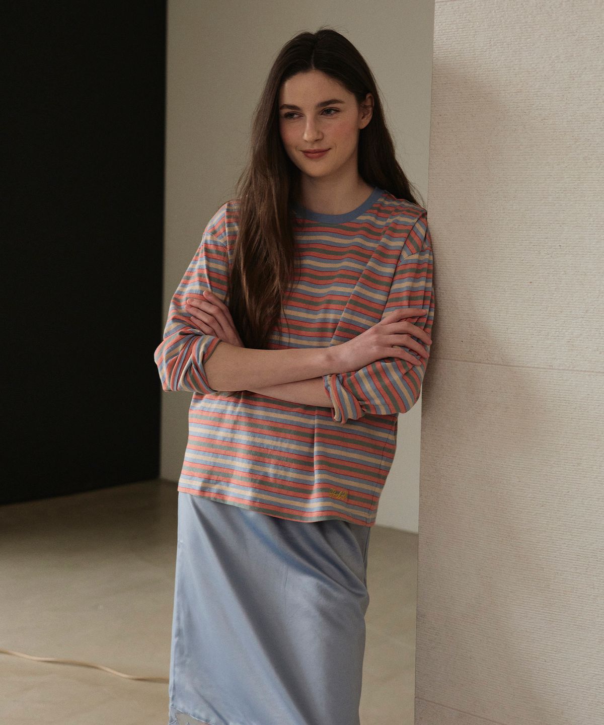스튜디오앤파르크(STUDIO&PARC) Multi Striped T-Shirt_Blue