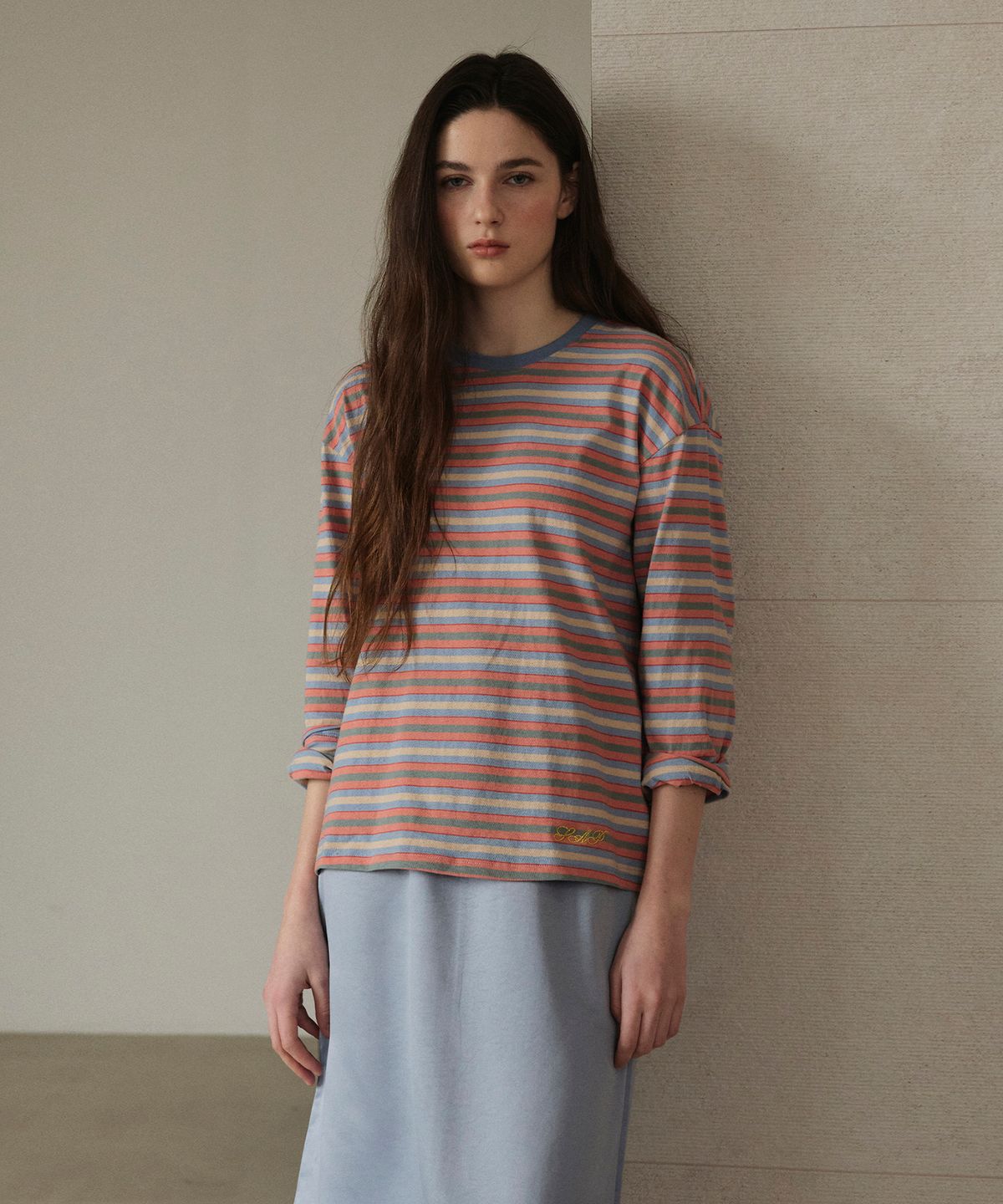 스튜디오앤파르크(STUDIO&PARC) Multi Striped T-Shirt_Blue