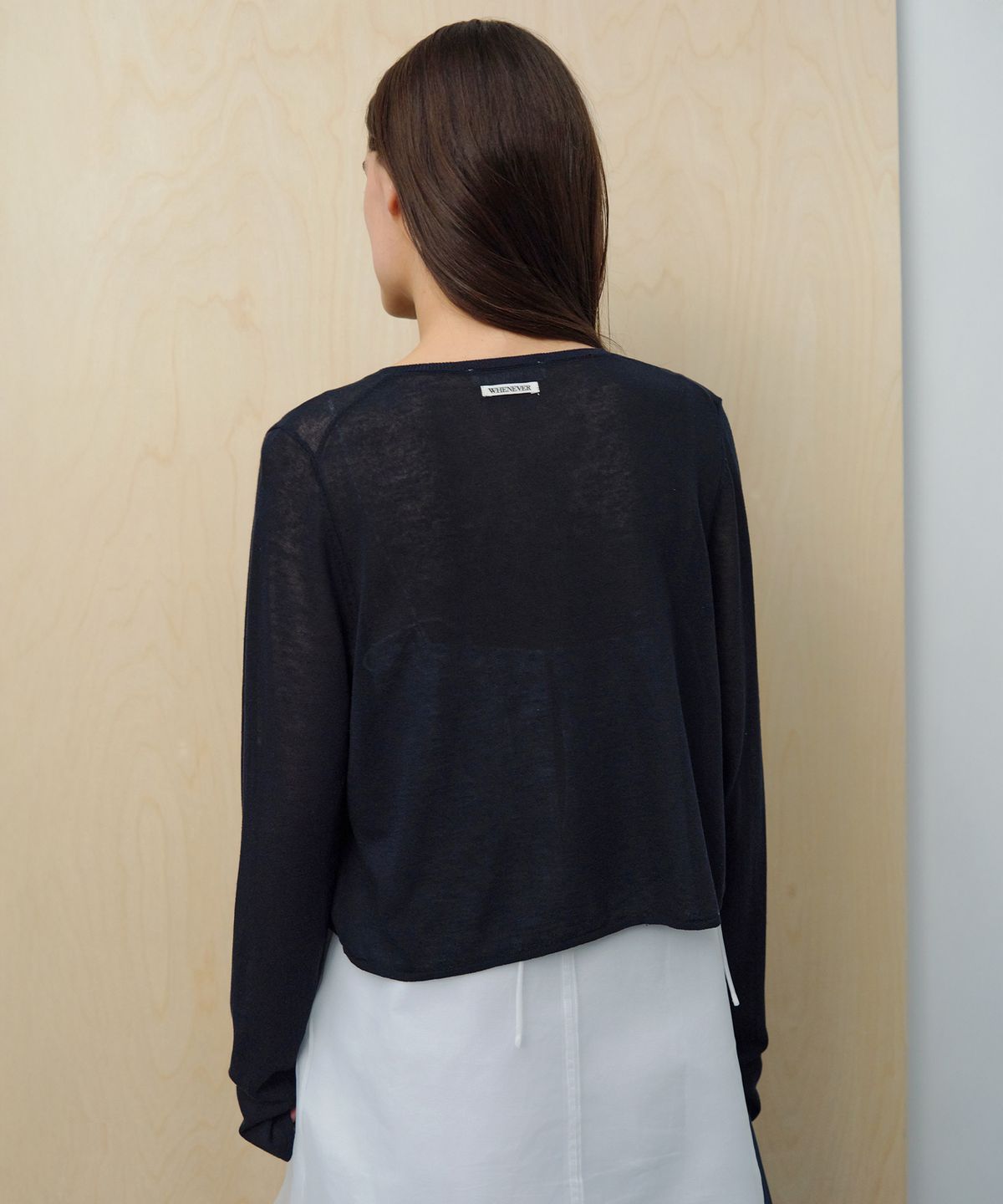르바(LEVAR) Light Linen Cardigan - Darknight Navy
