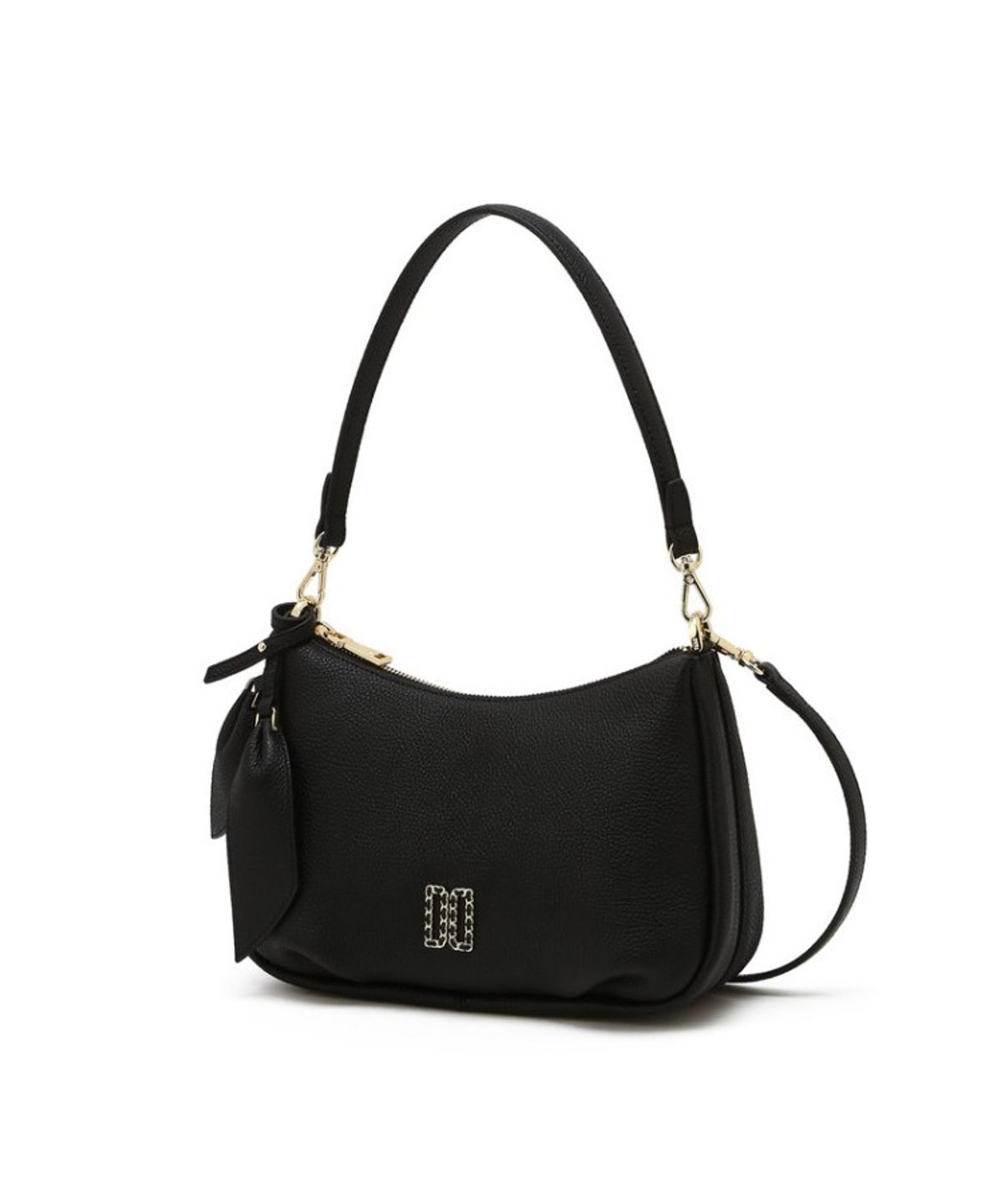 닥스 여성 액세서리(DAKS WOMENS ACCESSORIES) 블랙 천연소가죽 DD포인트 숄더백_DCBA6E331BK