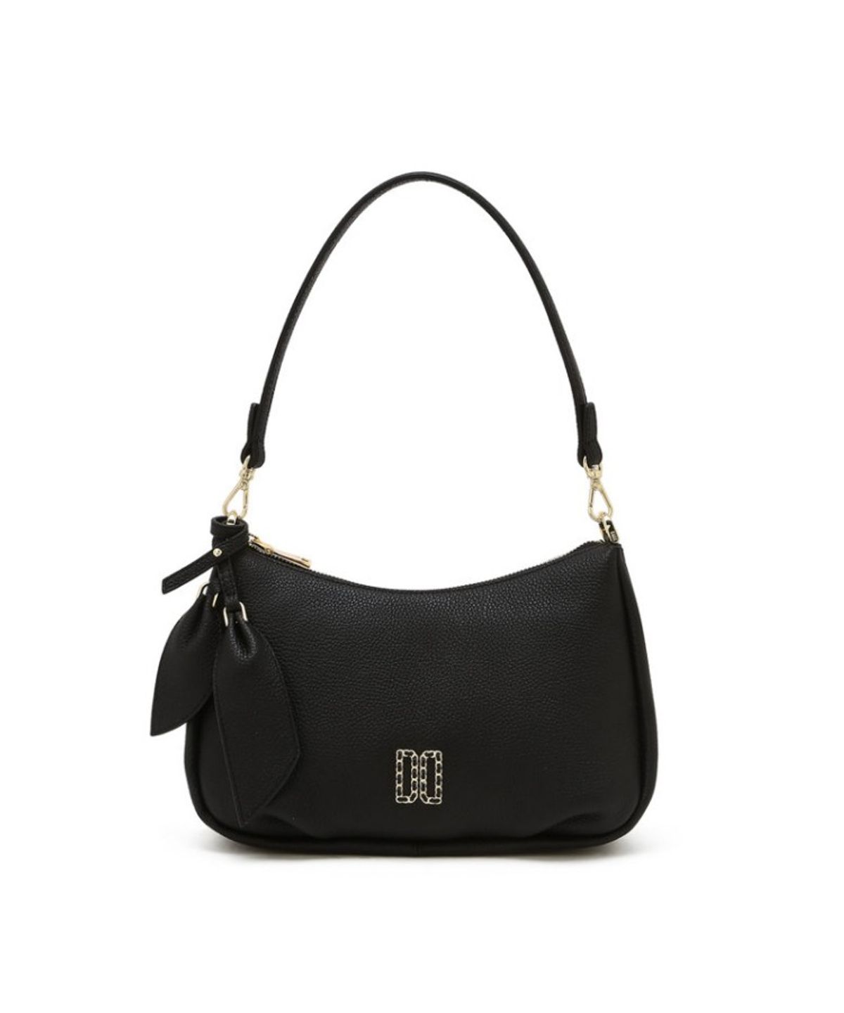 닥스 여성 액세서리(DAKS WOMENS ACCESSORIES) 블랙 천연소가죽 DD포인트 숄더백_DCBA6E331BK