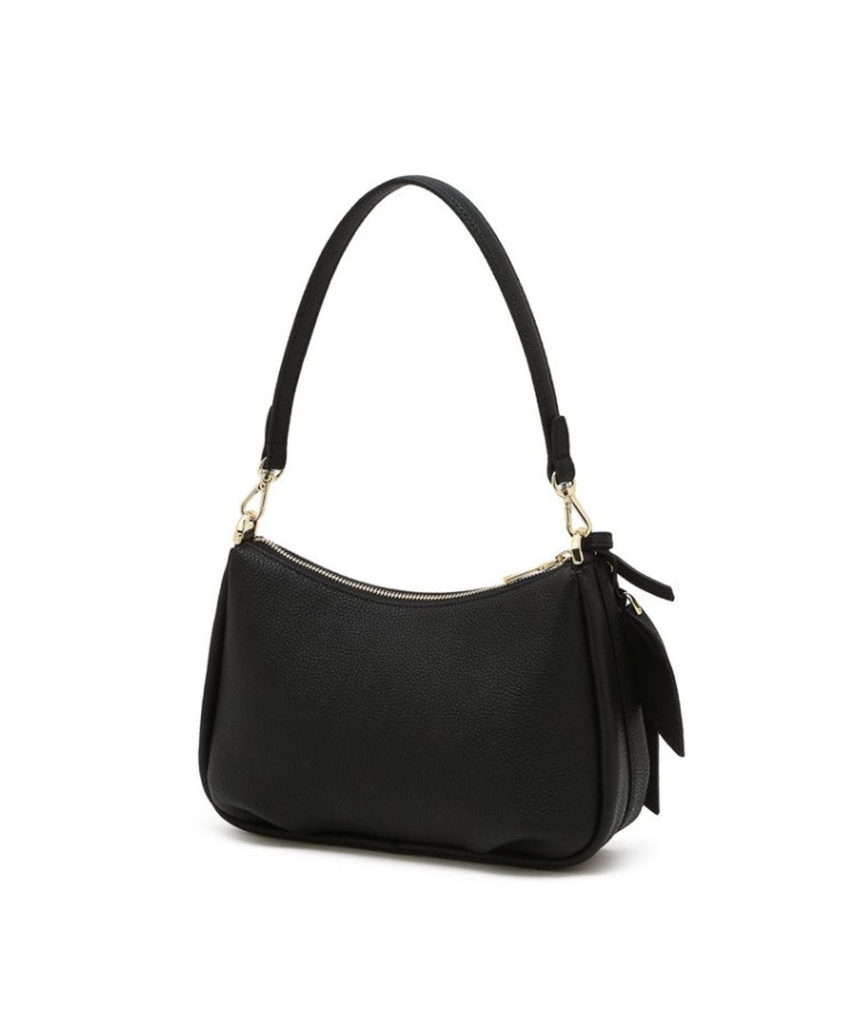 닥스 여성 액세서리(DAKS WOMENS ACCESSORIES) 블랙 천연소가죽 DD포인트 숄더백_DCBA6E331BK