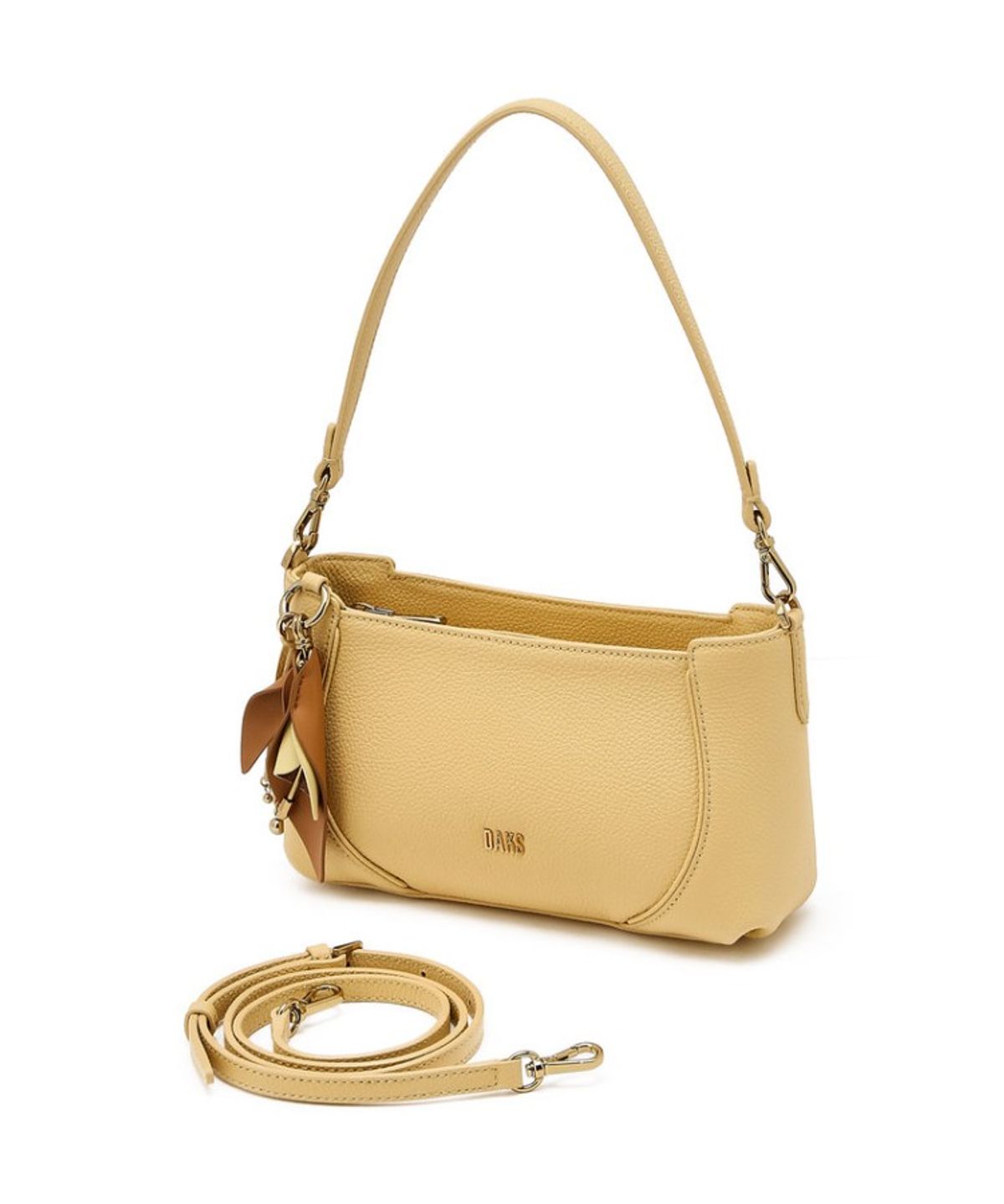 닥스 여성 액세서리(DAKS WOMENS ACCESSORIES) 소가죽 플라워 참장식 숄더백S_DCBA6E560Y2